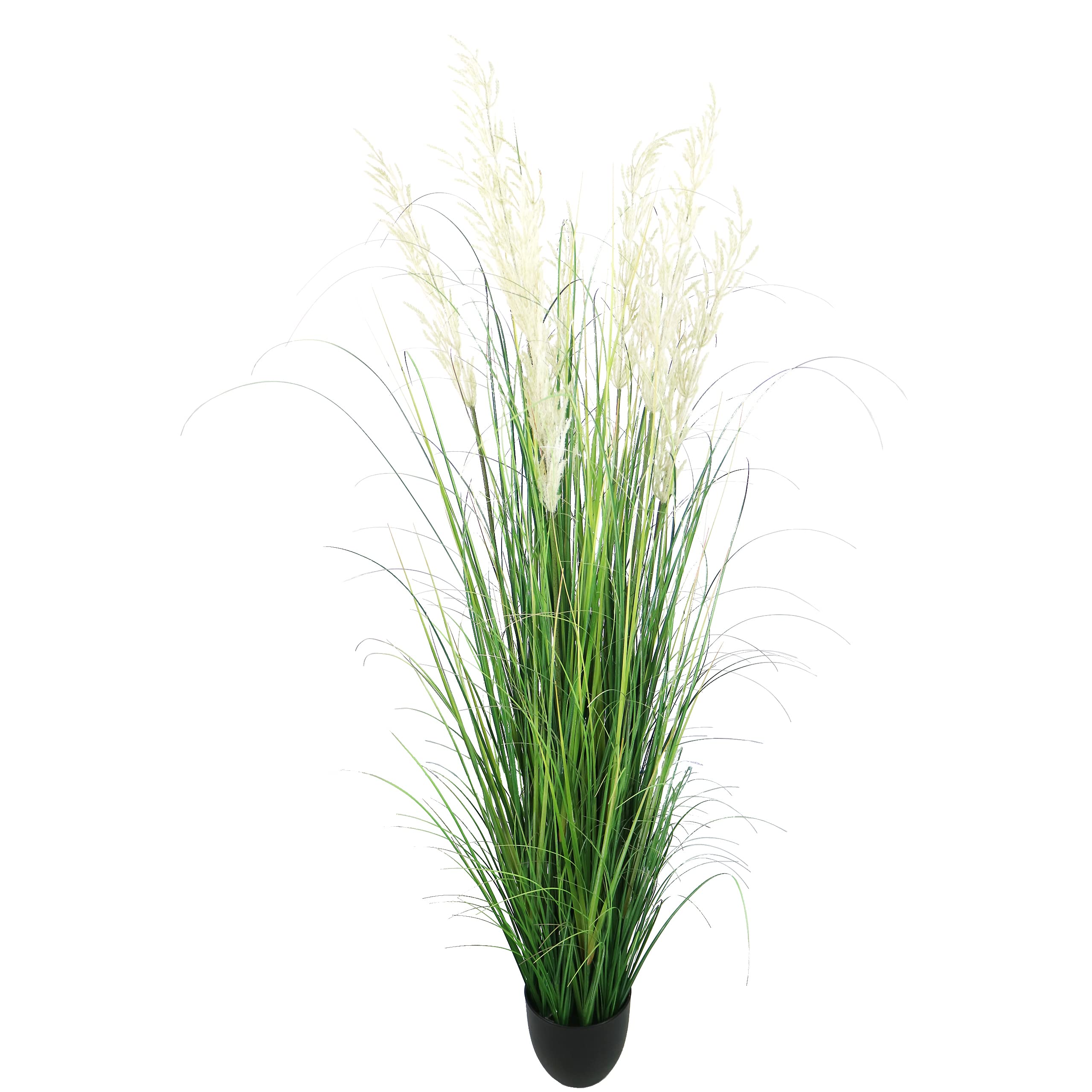 5ft Tall GUYUSO Artificial Pampas Grass Plant - Realistic Faux Grass for Home, Office & Wedding Decor - Indoor Outdoor Decorative Plants (1 Pack)
