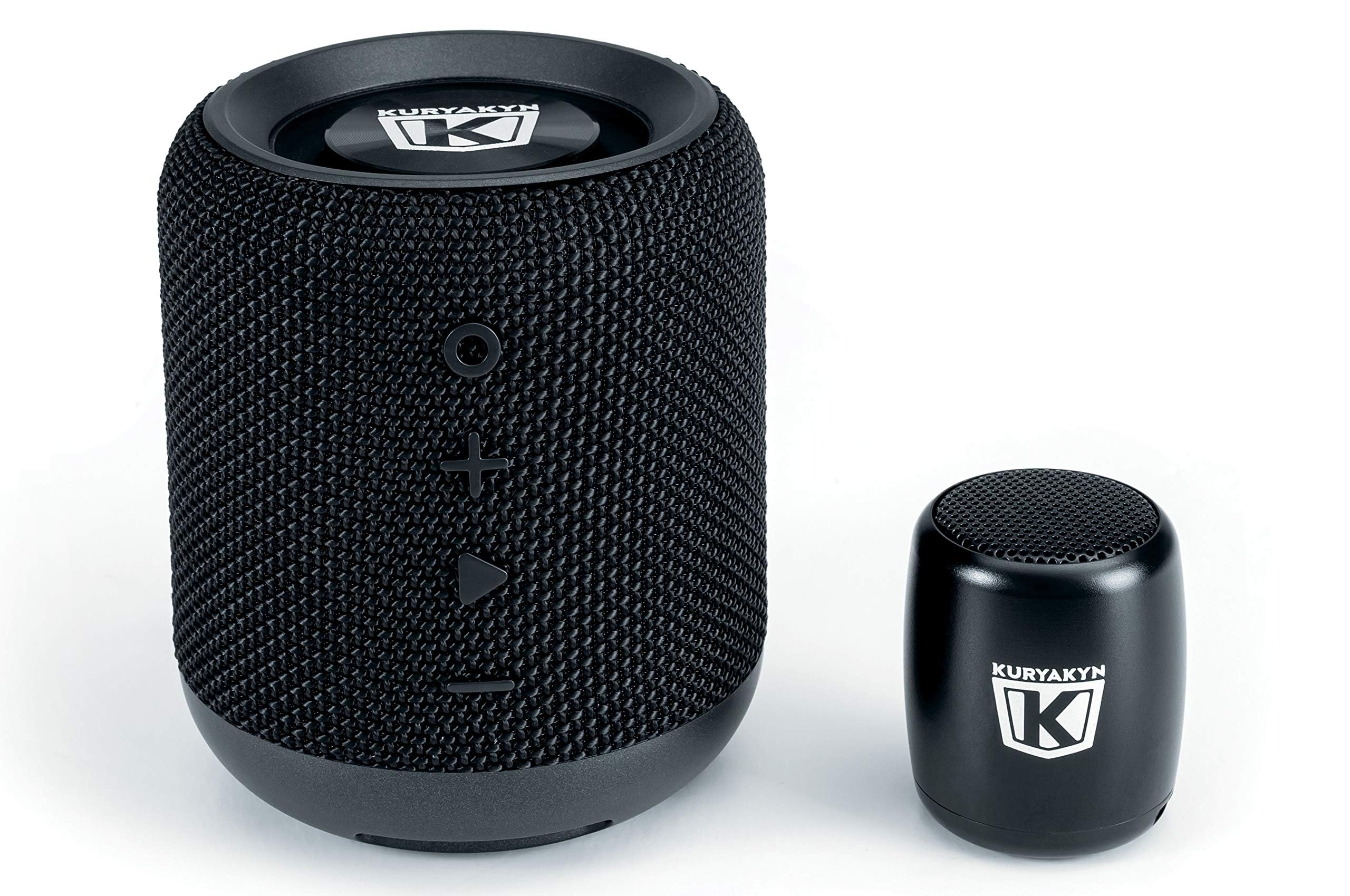Kuryakyn 1952 Sidekix Plus Portable Waterproof Bluetooth Speaker - Dual Drivers, 150ft Wireless Range, FM Radio & Bass Enhancer - Perfect for Outdoor Adventures, Beach Parties & Camping