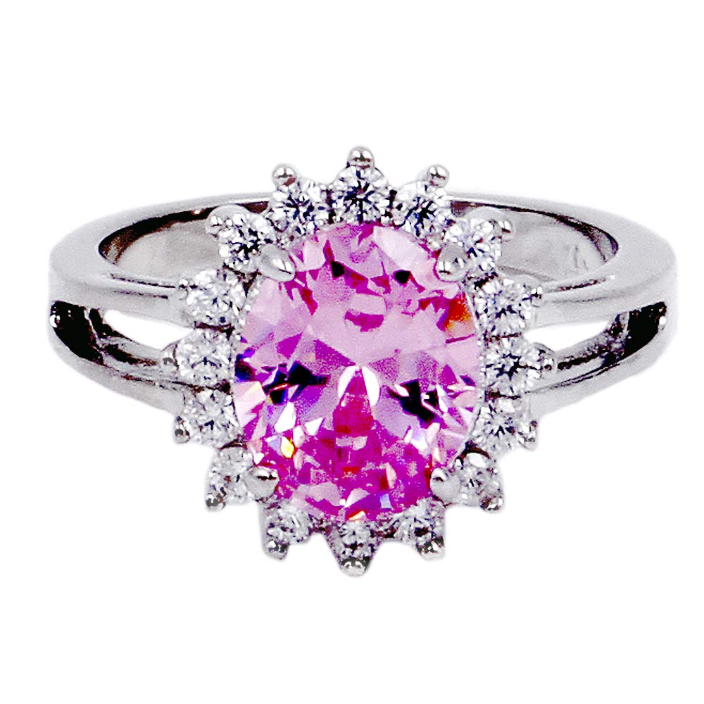 Luxurious Oval Round CZ Rings for Women - Wedding, Party, Engagement & Cocktail Jewelry - Size 5-10 - Perfect for Bridal Showers, Anniversary Gifts & Special Occasions