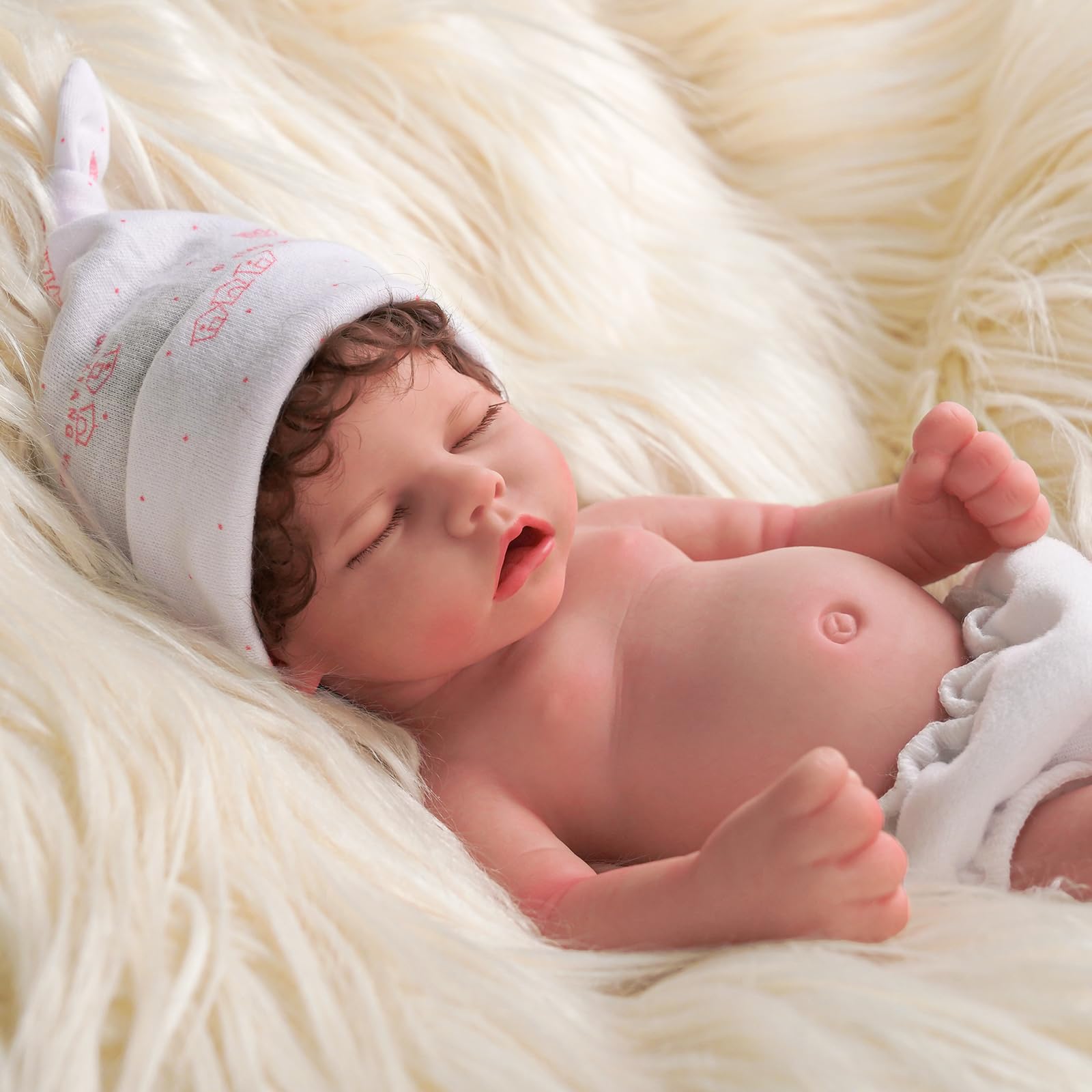12-Inch Realistic Lifelike Reborn Baby Doll Girl - Platinum Silicone Body, Sleeping Newborn Doll with Soft Body | Perfect Gift for Kids 3+ Years Old | Great for Role Play, Collecting & Emotional Comfort