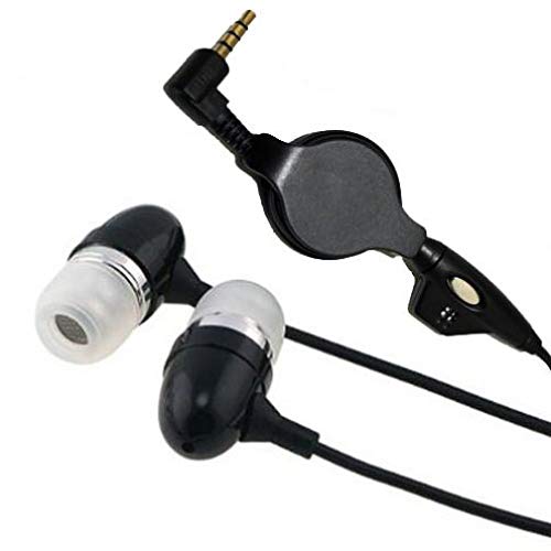 Retractable Wired Headphones with Mic - 3.5mm Earbuds for Motorola Moto G Stylus | Hands-Free Calling, Music & Gaming | Compatible with Moto G Stylus 2020/2021/2022 Models | Perfect for Commuting, Workouts & Office Use