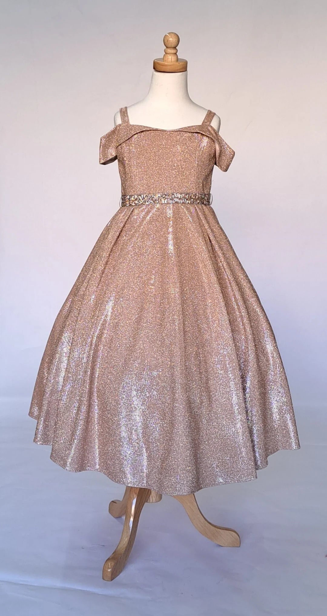 Elegant Floral Party & Flower Girl Dress (D 819) - Perfect for Weddings, Birthday Parties & Special Occasions