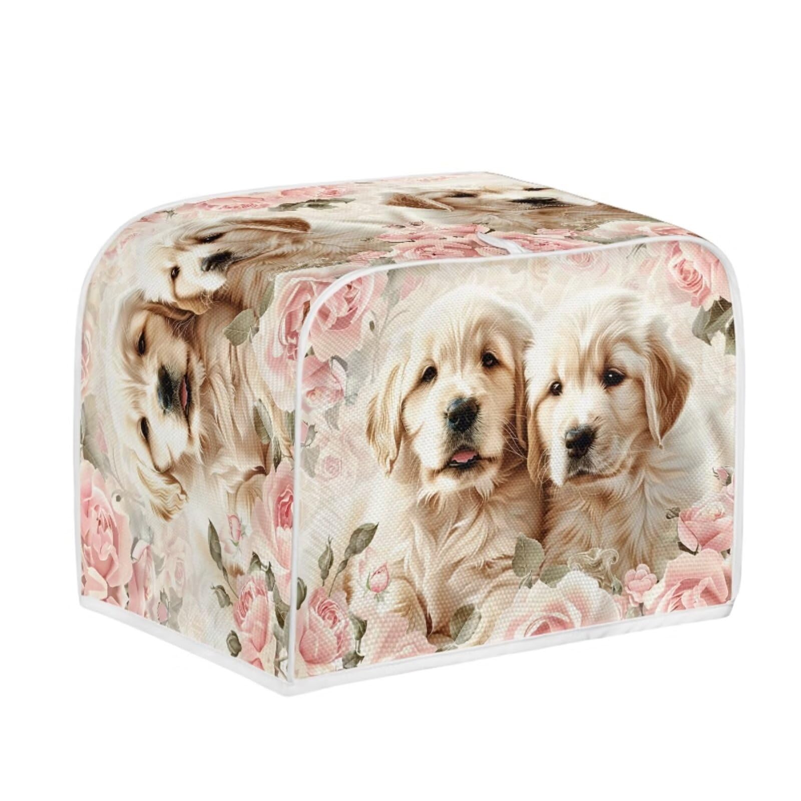Golden Retriever Toaster Oven Cover for 4-Slice Toasters - Dust & Fingerprint Protection, Machine Washable Bakeware Protector - Perfect for Kitchen Countertop & Small Appliance Protection