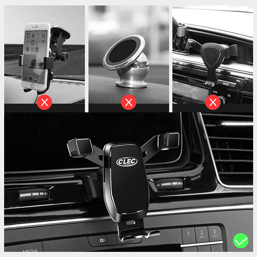 360° Rotating Adjustable Gravity Car Phone Holder for Honda CR-V 2017-2022 | Universal Air Vent Phone Mount Compatible with 4-7 Inch Smartphones (Black) | Perfect for Hands-Free Navigation & Safe Driving