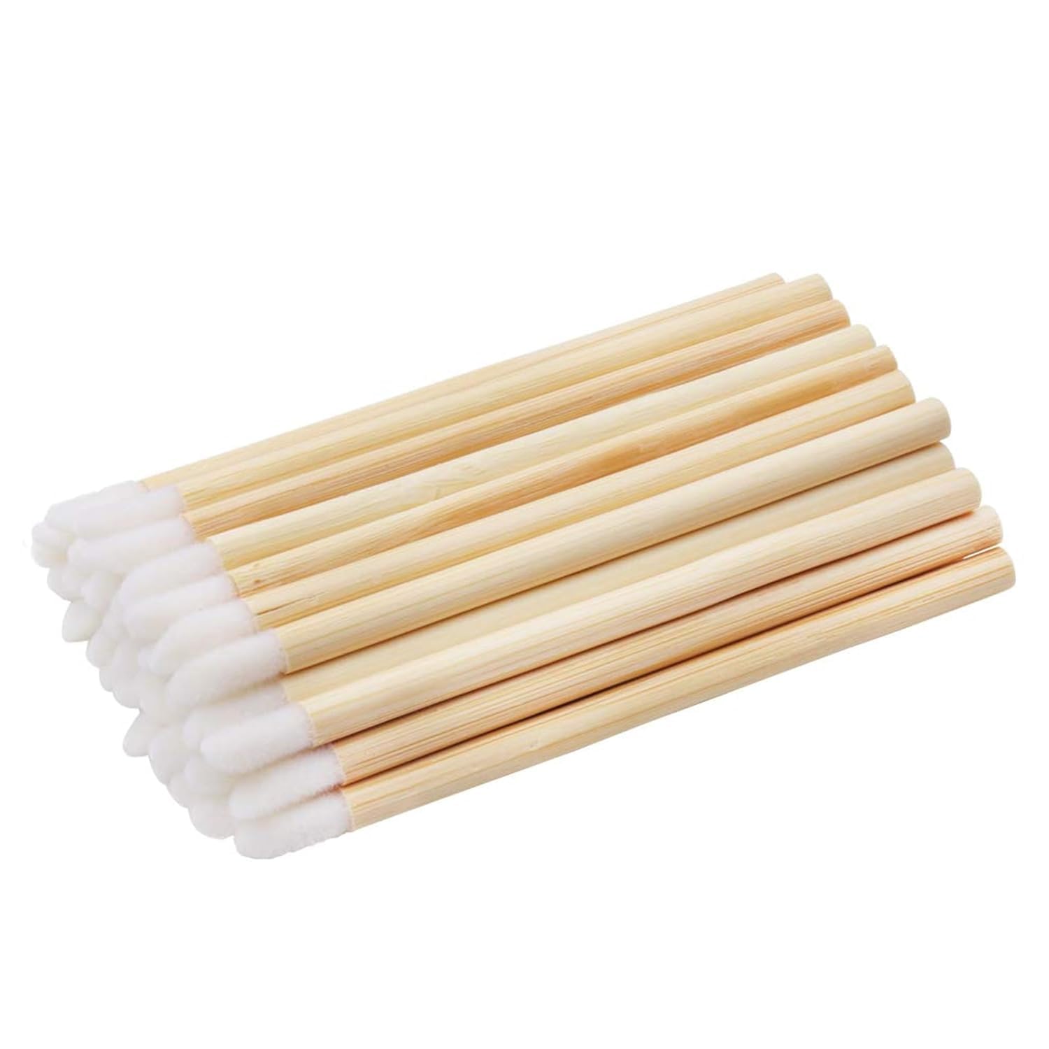 BANIRA Disposable Wooden Lip Brushes - 50 Pack for Lip Filler, Lipstick & Lip Gloss Application - White Salon & Home Use - Perfect for Makeup Artists, Beauty Salons and Personal Lip Care