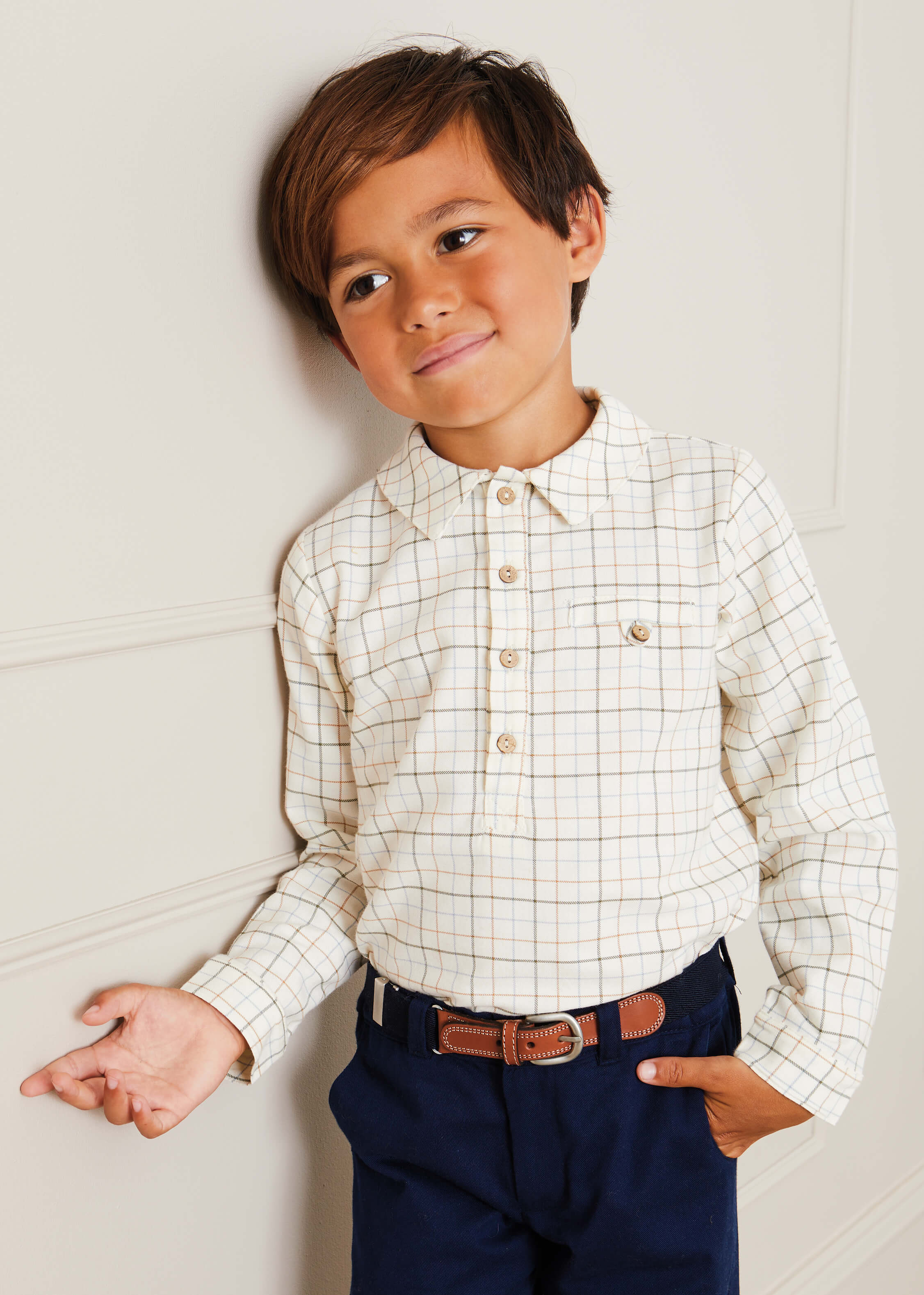 **Navy Pocket Detail Chino Trousers for Boys (4-10 Years) - Comfortable & Stylish Kids' Pants for School, Play & Casual Wear**