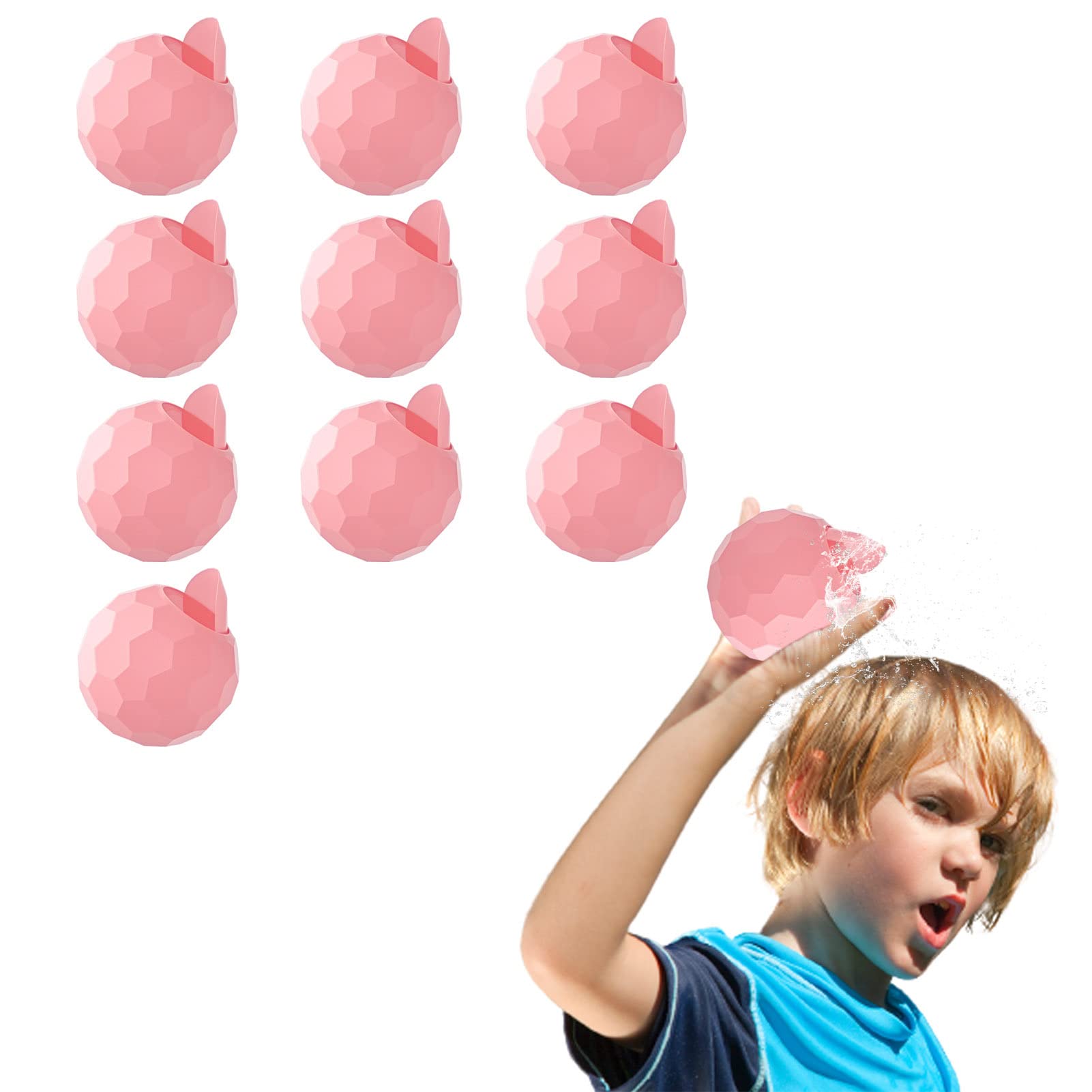 Eco-Friendly Reusable Water Balloons - Latex-Free Silicone Splash Balls for Kids & Adults | Refillable Aqua Balls for Summer Pool Parties, Beach Games, Backyard Fun and Outdoor Water Activities