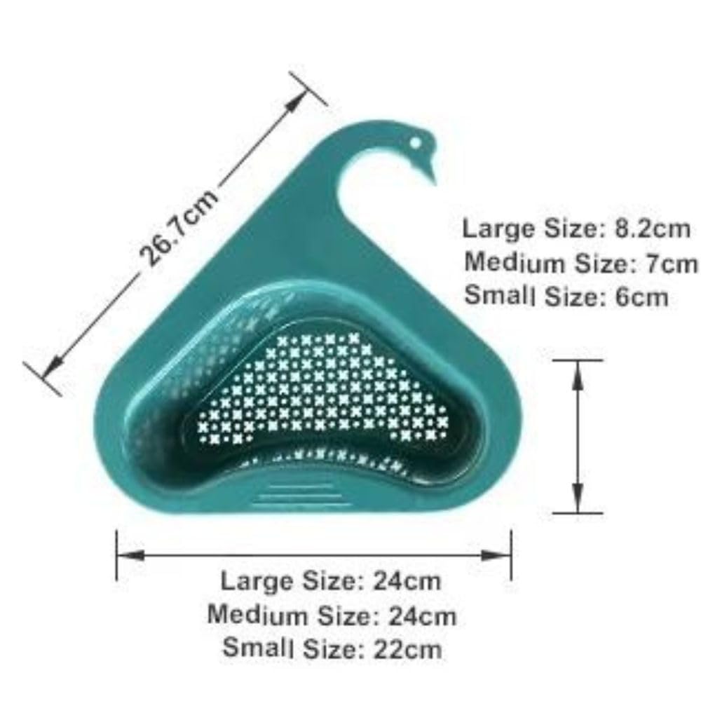 Premium Stainless Steel Kitchen Sink Filter - Swan Drain Basket with Hanging Rack | Multi-Functional Garbage Catcher & Drainage Basket | Perfect for Food Prep, Dish Washing & Waste Management in Modern Kitchens