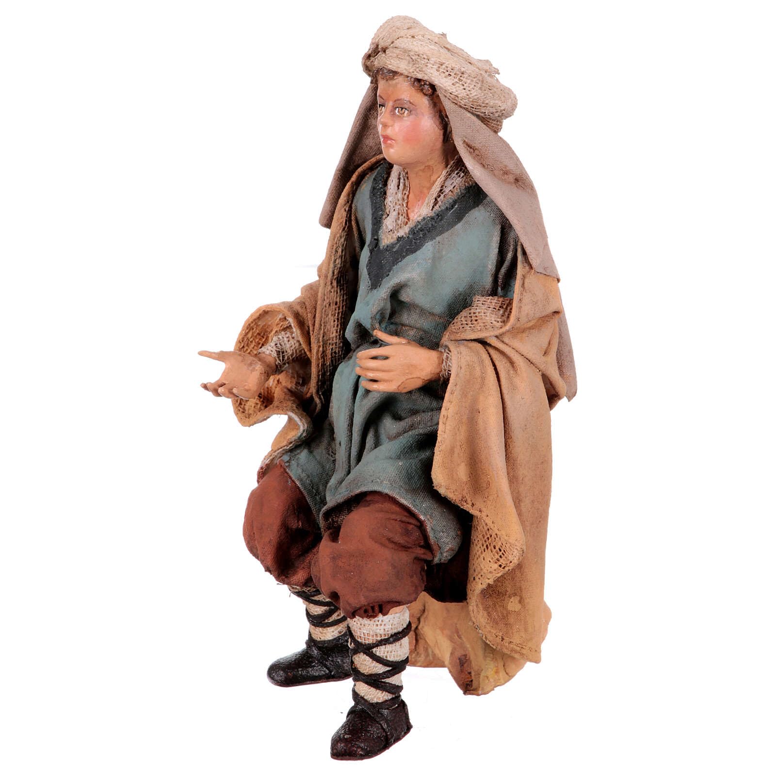 18cm Boy Sitting with Vase Figurine - Angela Tripi Sculpture for Home Decor, Gift & Collectible | Perfect for Living Room, Office & Shelf Display