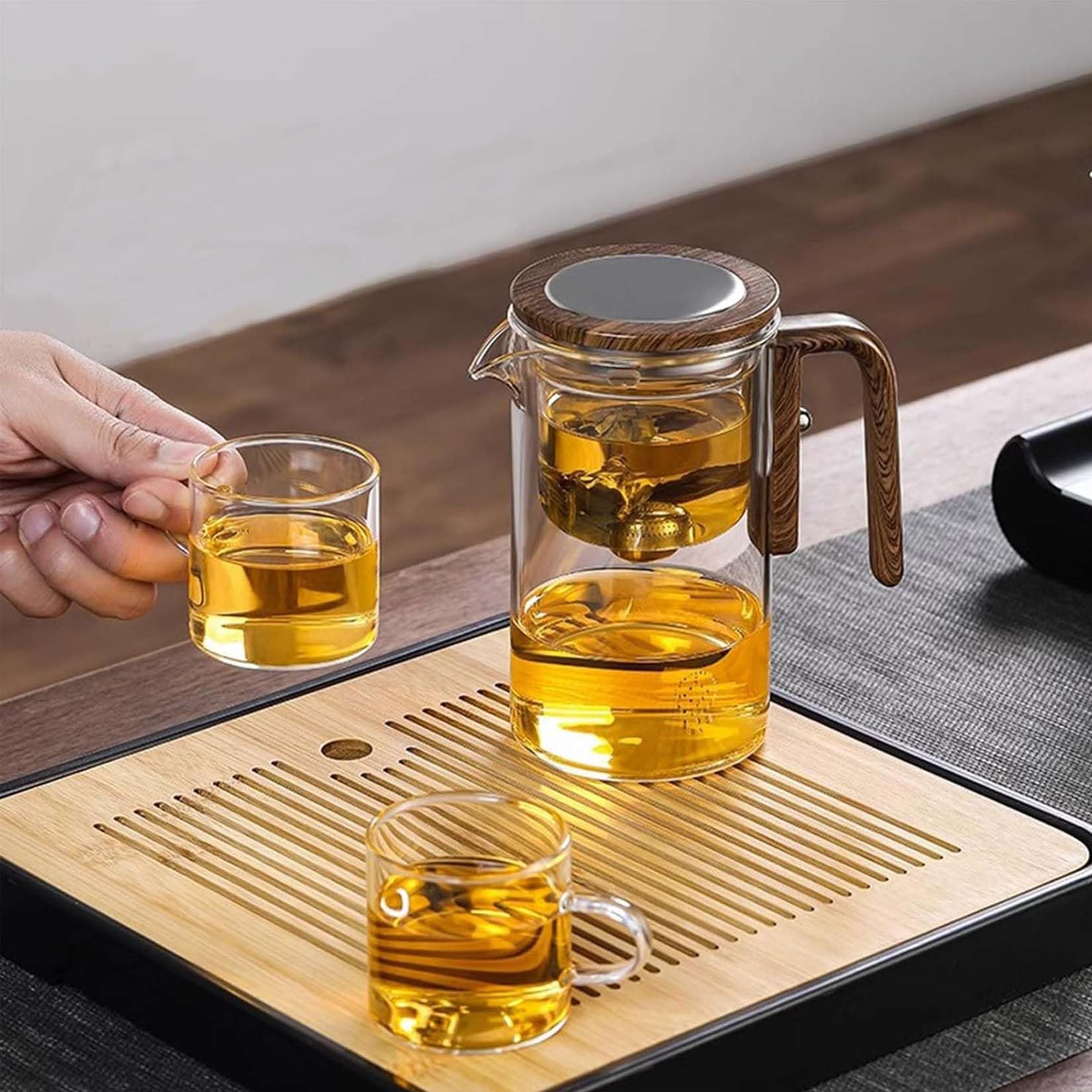 Enchanti Magnetic Glass Teapot with Infuser - 600ml Water Separation Loose Leaf Tea Pot for Witchcraft, Herbal Brewing & Relaxation - Perfect for Tea Ceremonies, Meditation & Gift Giving