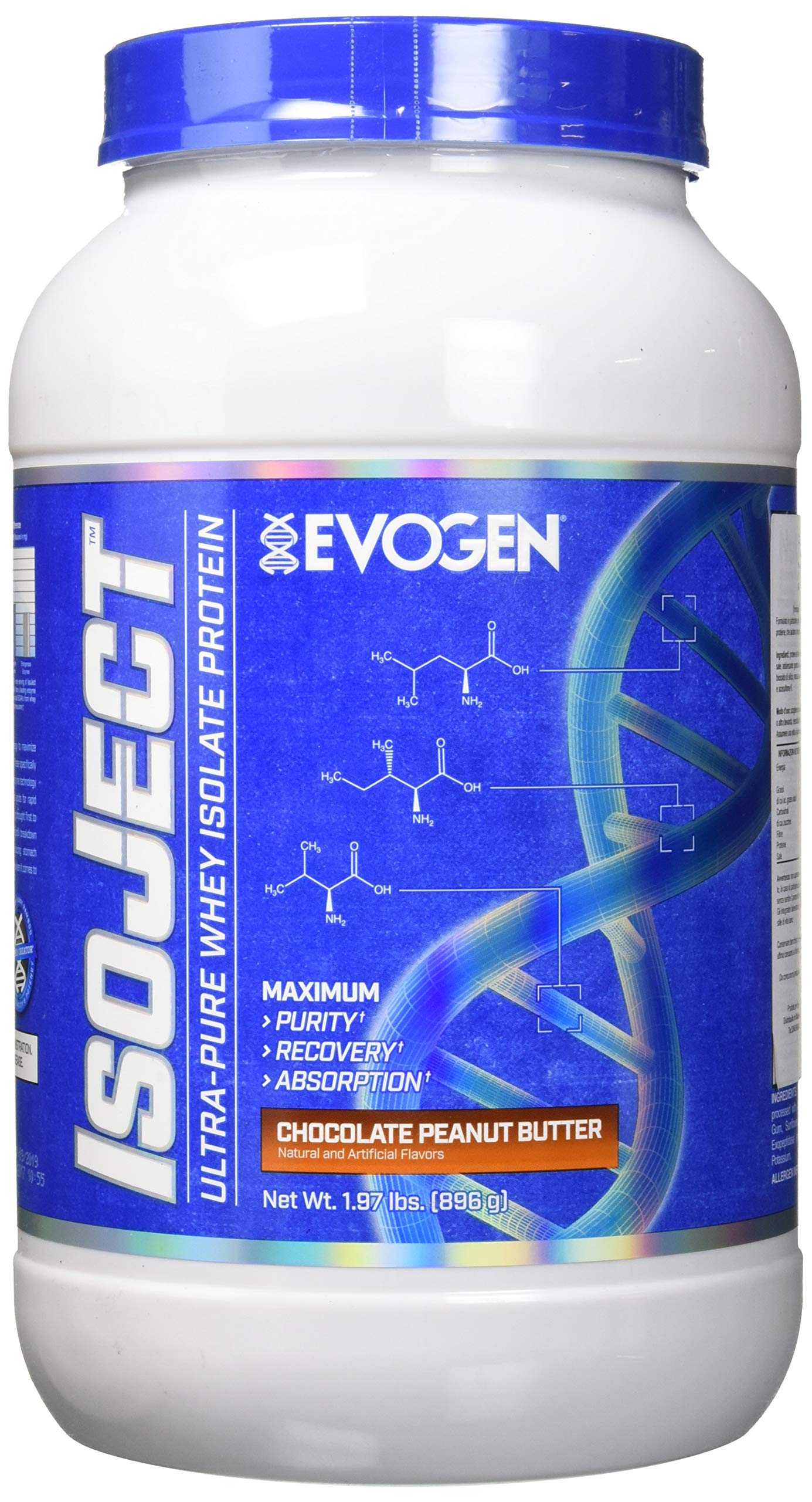 Evogen Isoject Whey Protein Isolate Powder - Ultra Pure Chocolate Peanut Butter Flavor with BCAAs, EAAs & Digestive Enzymes for Muscle Recovery & Growth | Post-Workout, Meal Replacement & Fitness Supplement | 28 Servings