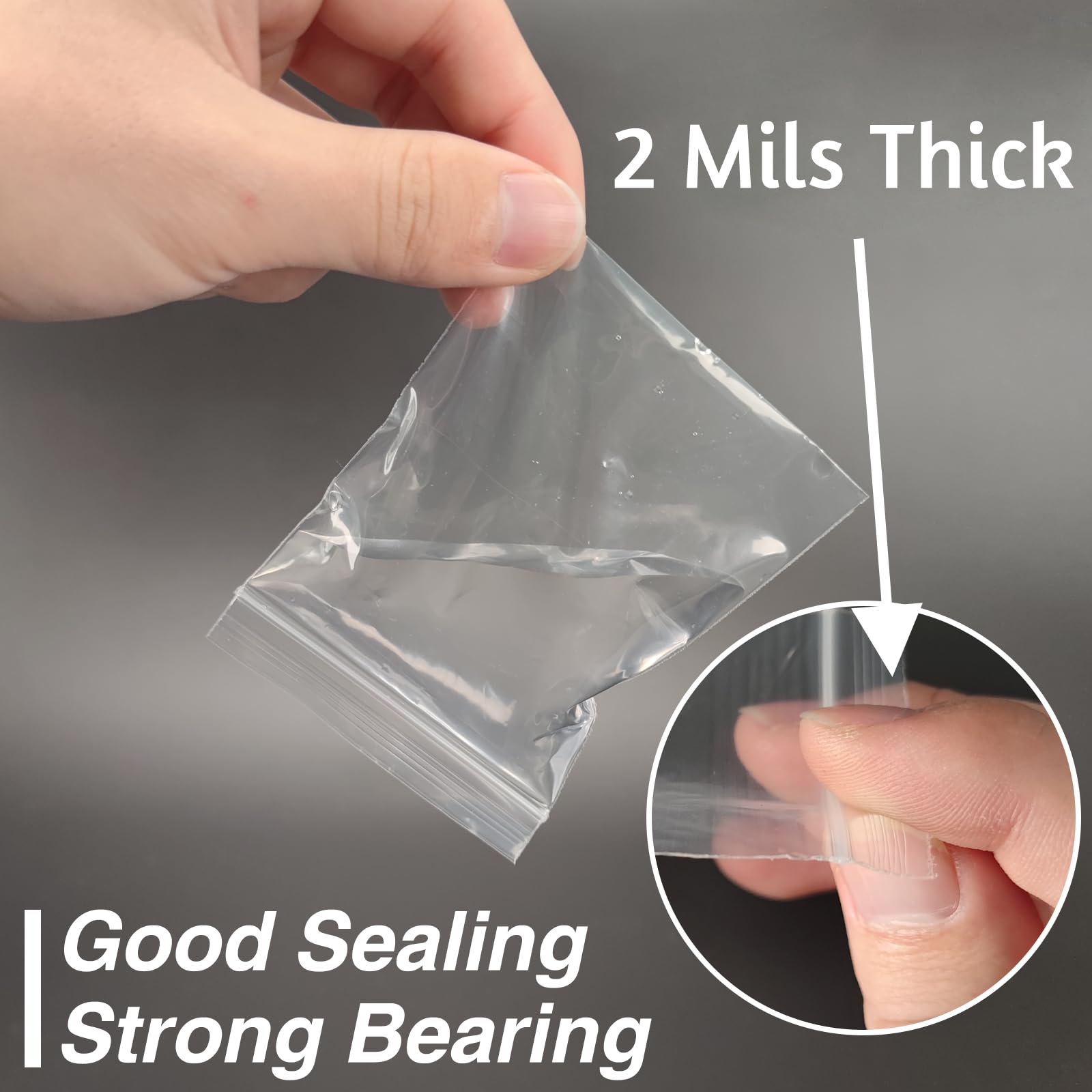 360pcs 3x5 Inch Clear Plastic Jewelry Bags - 2 Mil Thick Resealable Zip Lock Bags for Small Business, Storage, Candy, Beads & Crafts | Perfect for Organizing Jewelry, Snacks, Office Supplies & DIY Projects