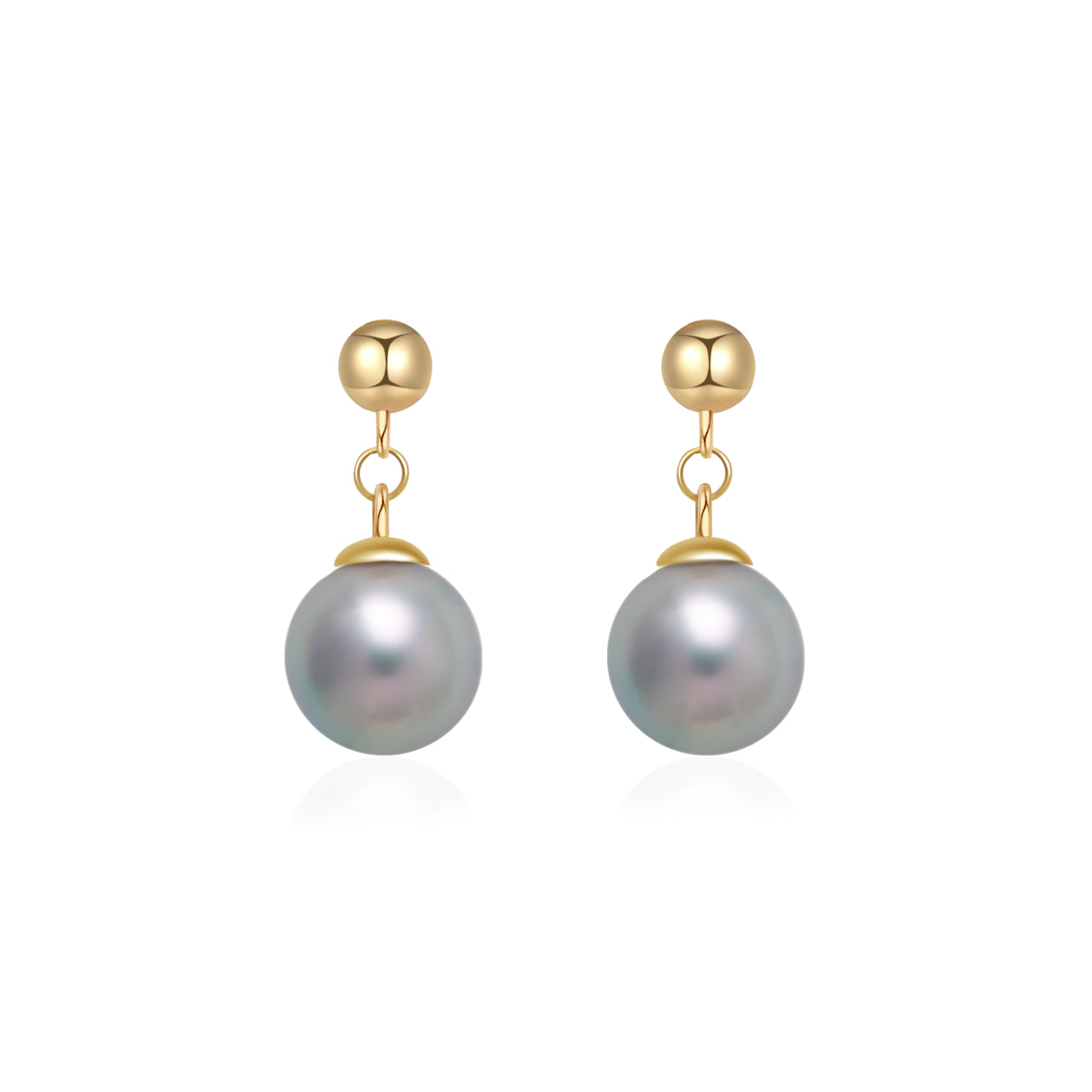 18K Silver Blue Akoya Pearl Earrings for Women - Classic Stud Earrings with Genuine Pearls - Perfect for Weddings, Parties & Special Occasions KE00134