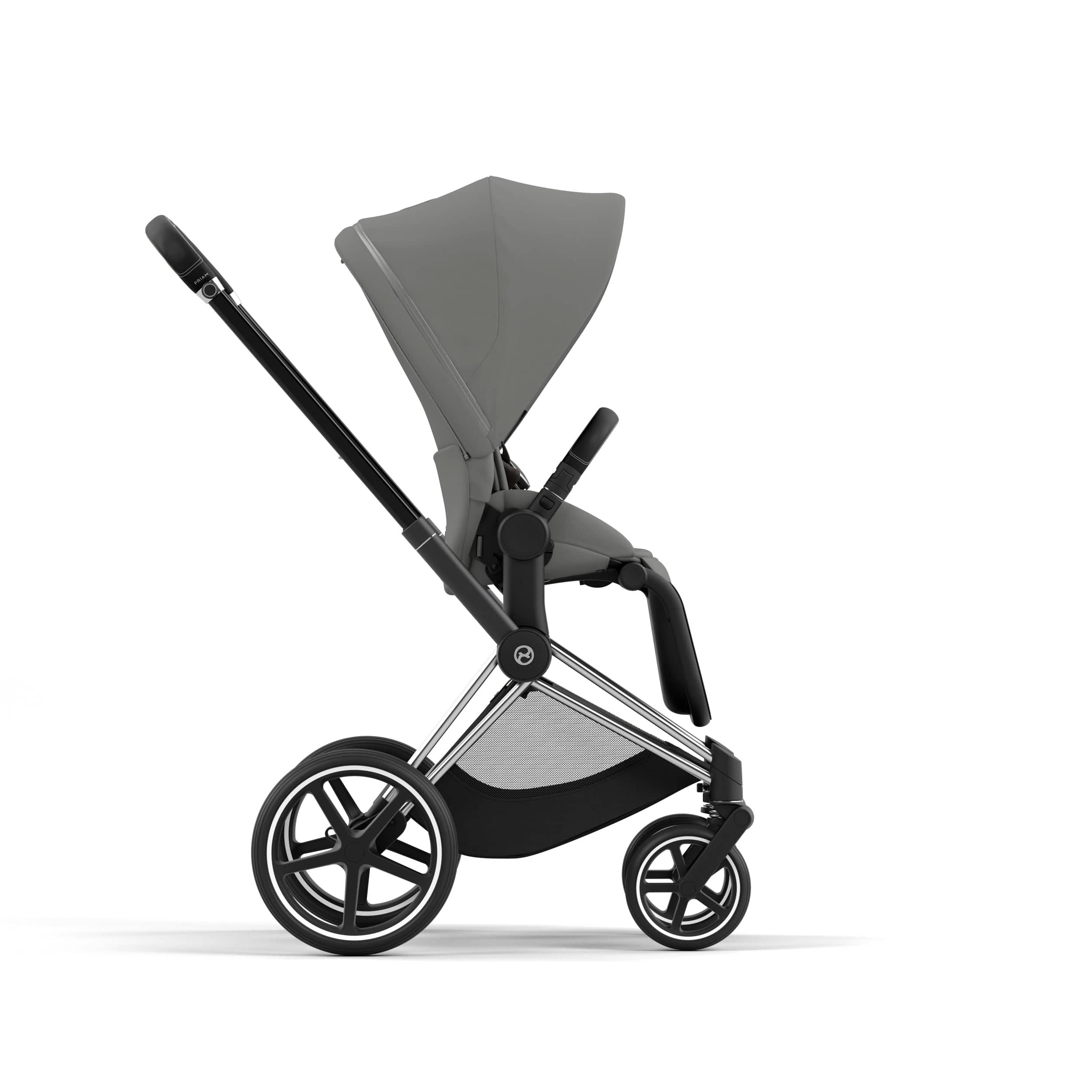 Cybex Priam 4 Complete Stroller - Chrome/Black Luxury Baby Stroller with All-Wheel Suspension | Perfect for Urban Walking, Travel & Everyday Use