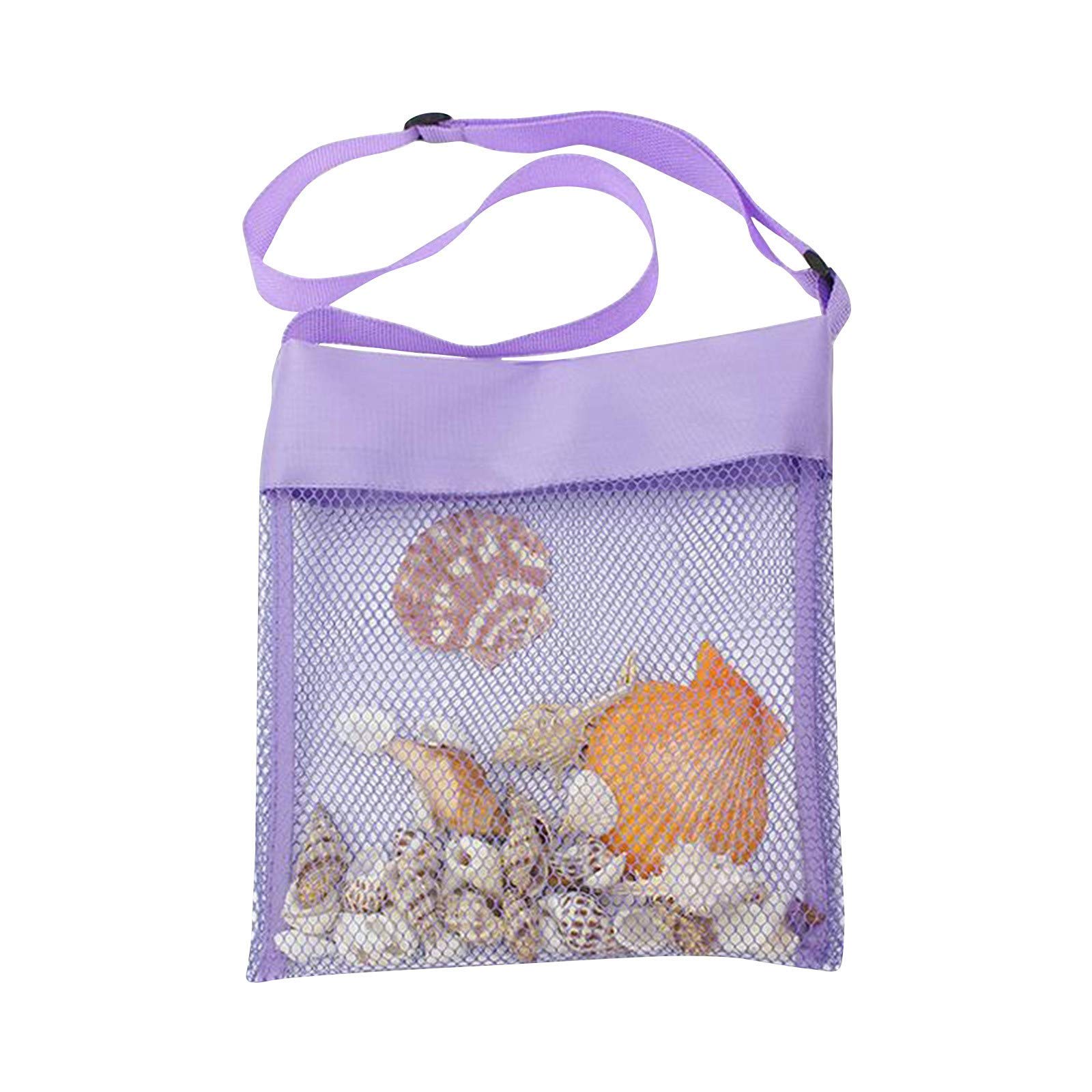 Amikadom Mesh Beach Bag for Kids - Colorful Toy Storage & Small Crossbody Bag for Boys & Girls - Perfect for Beach Trips, Pool Parties & Outdoor Play