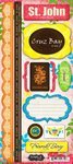 Scrapbook Customs - World Collection - Virgin Islands Cardstock Stickers - St. John Paradise - DIY Scrapbooking, Journaling, Planner Decoration, Gift Wrapping Supplies
