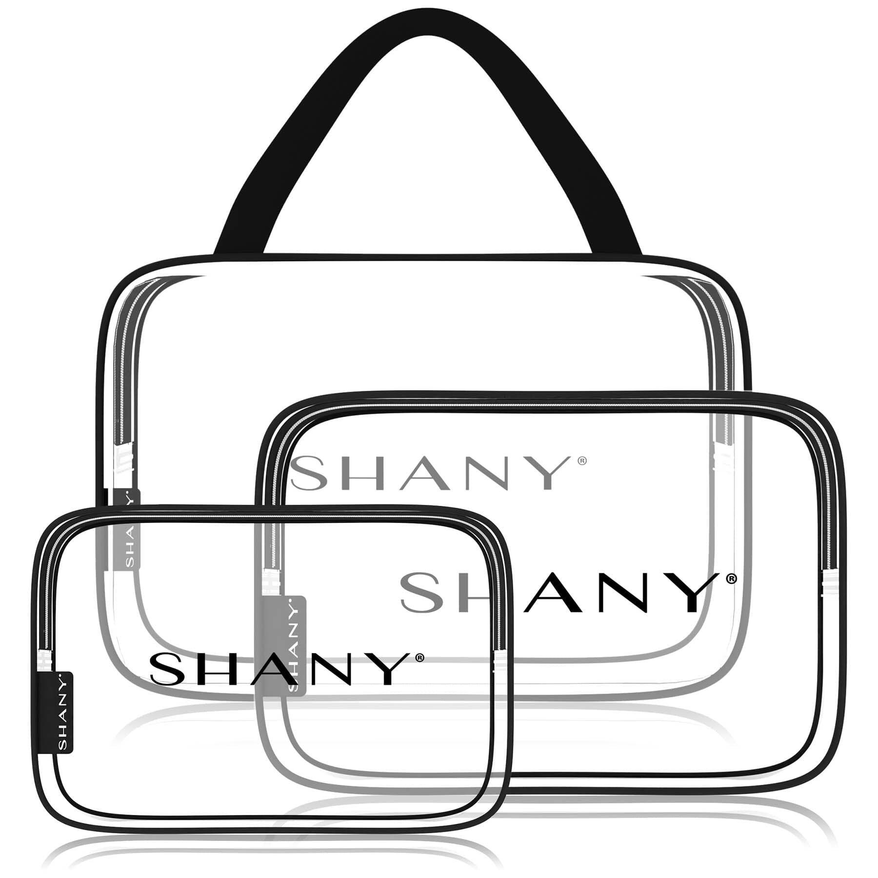3-Piece Clear Toiletry & Makeup Travel Bag Set - TSA Approved for Carry-On Luggage - Perfect for Air Travel, Gym, and Weekend Getaways