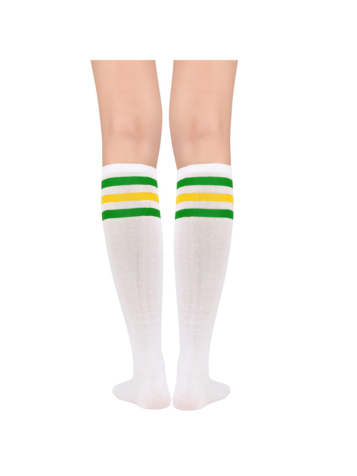 Century Star Women's Knee High Athletic Socks - Thin Stripes Compression Tube Socks for Running, Hiking & Outdoor Sports - Breathable High Stockings for Workout & Daily Wear