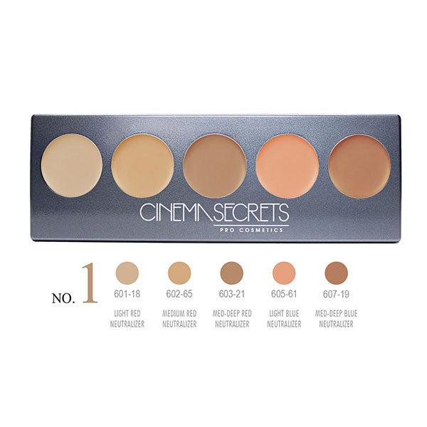 Cinema Secrets Ultimate Corrector 5-in-1 PRO Palette - Professional Makeup Corrector for Contouring, Highlighting & Concealing - Perfect for Film, Photography & Bridal Makeup