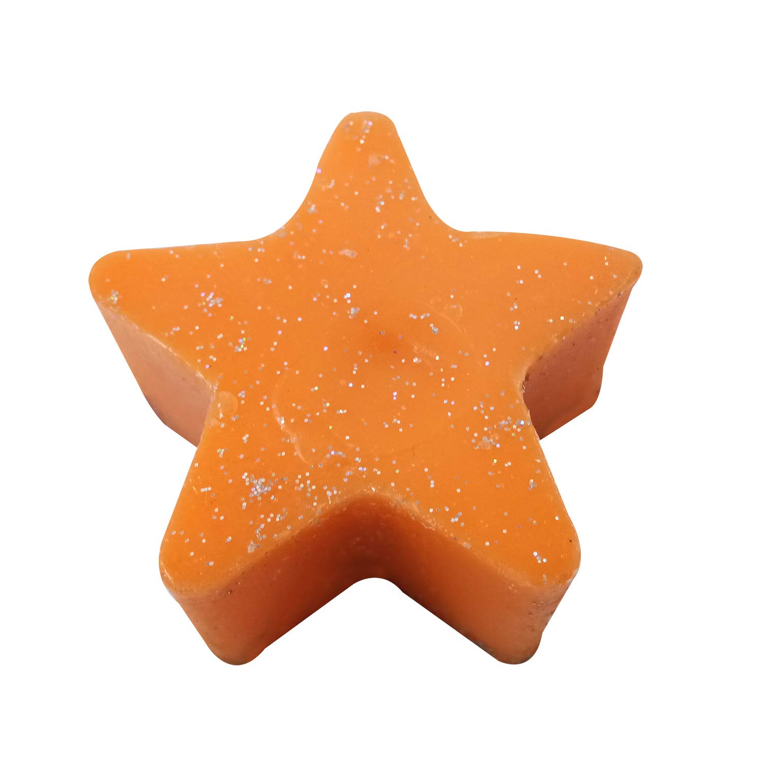 Handmade Star-Shaped Floating Aroma Candles - Pack of 6 (Orange) | Christmas Decor & Gift | Certified Indian Artisan Crafted | Perfect for Holiday Parties, Home Fragrance & Relaxation