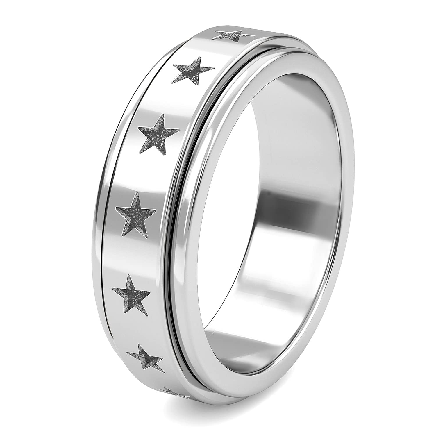 925 Sterling Silver Spinner Ring for Stress Relief - Handmade Boho Meditation Jewelry for Women & Men | Unique Oxidized Tribal Design - Perfect for Anxiety Relief, Yoga & Mindful Gifting
