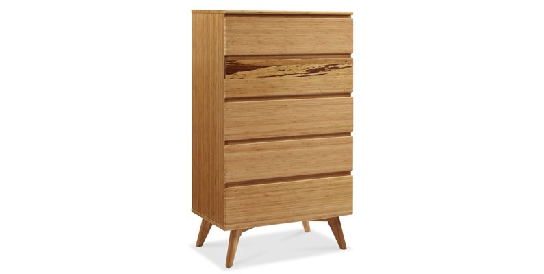 Greenington Solid Bamboo Azara 5-Drawer Chest - Eco-Friendly Bamboo Dresser for Bedroom Storage & Organization