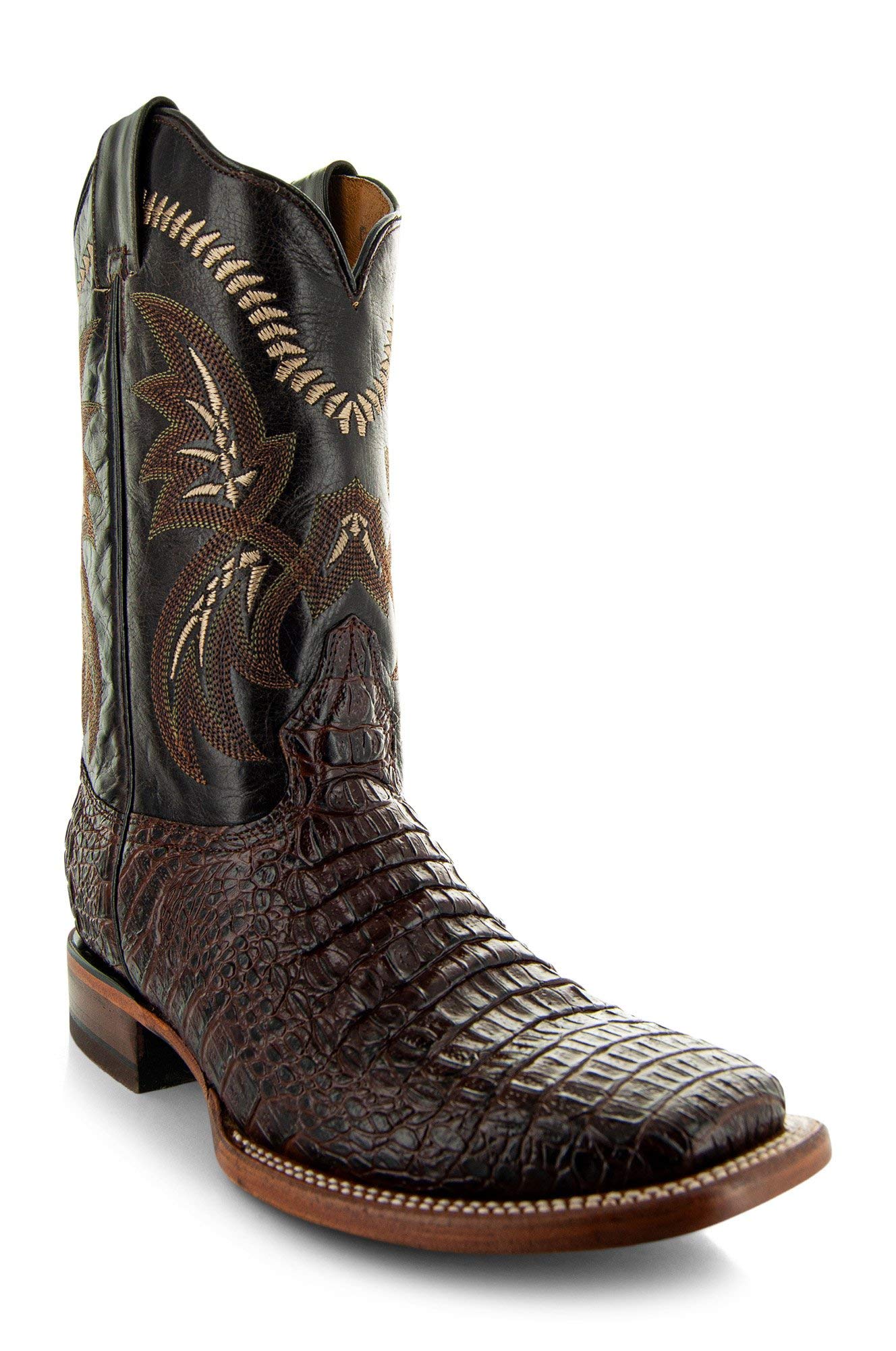 Authentic Men's Caiman Belly Print Cowboy Boots H4001 by Soto Boots - Western Style, Durable Leather, Comfortable Fit for Rodeo, Country Music Festivals & Casual Wear