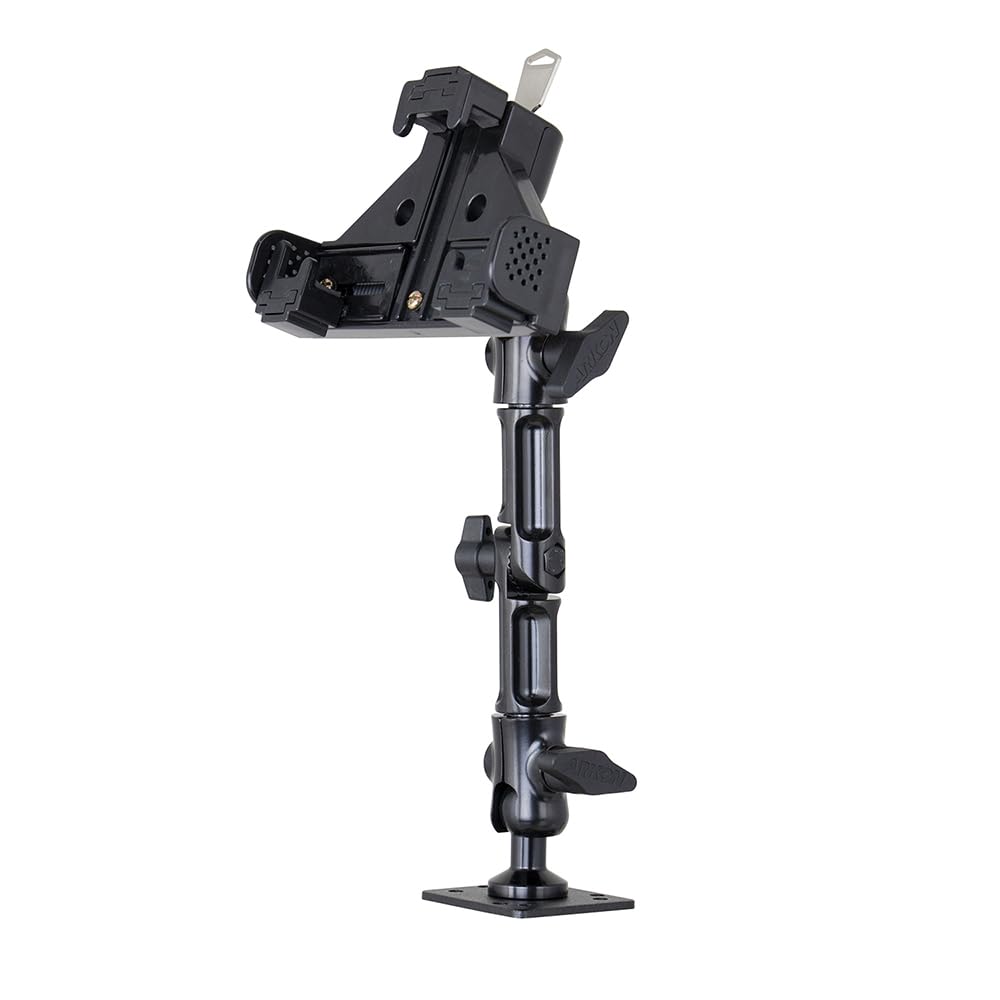 ARKON SM9HD6 Heavy Duty Multi-Angle Locking Phone Mount with 4-Hole AMPS Drill Base - Secure Smartphone Holder for Trucks, ATVs, Construction Equipment & Work Vehicles