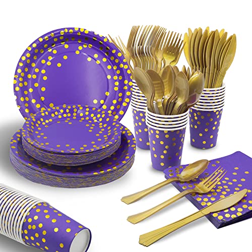 175pcs Purple and Gold