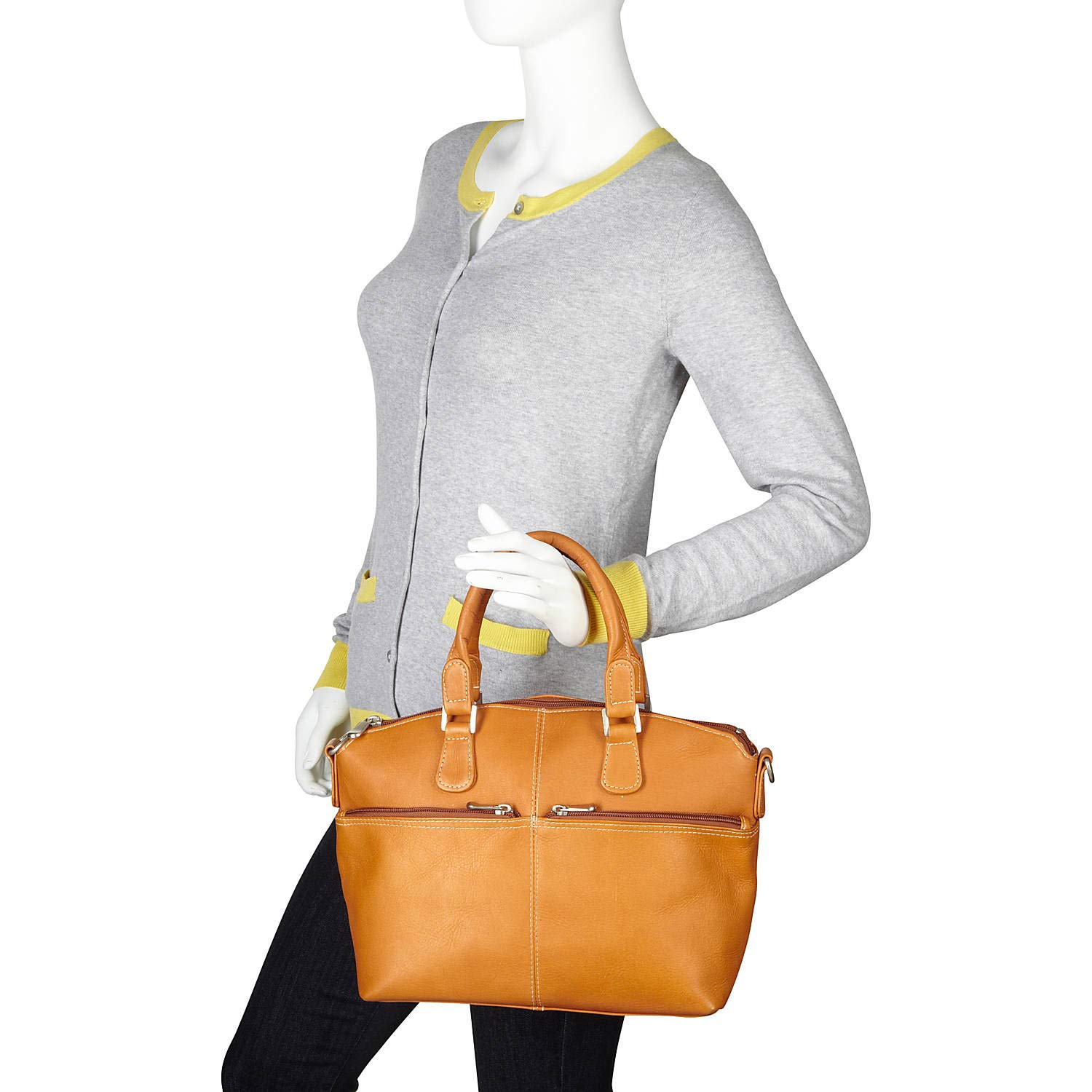 Le Donne Classic Satchel Bag - Genuine Colombian Vaquetta Cowhide Leather Handbag for Women | Perfect for Work, Travel & Everyday Use