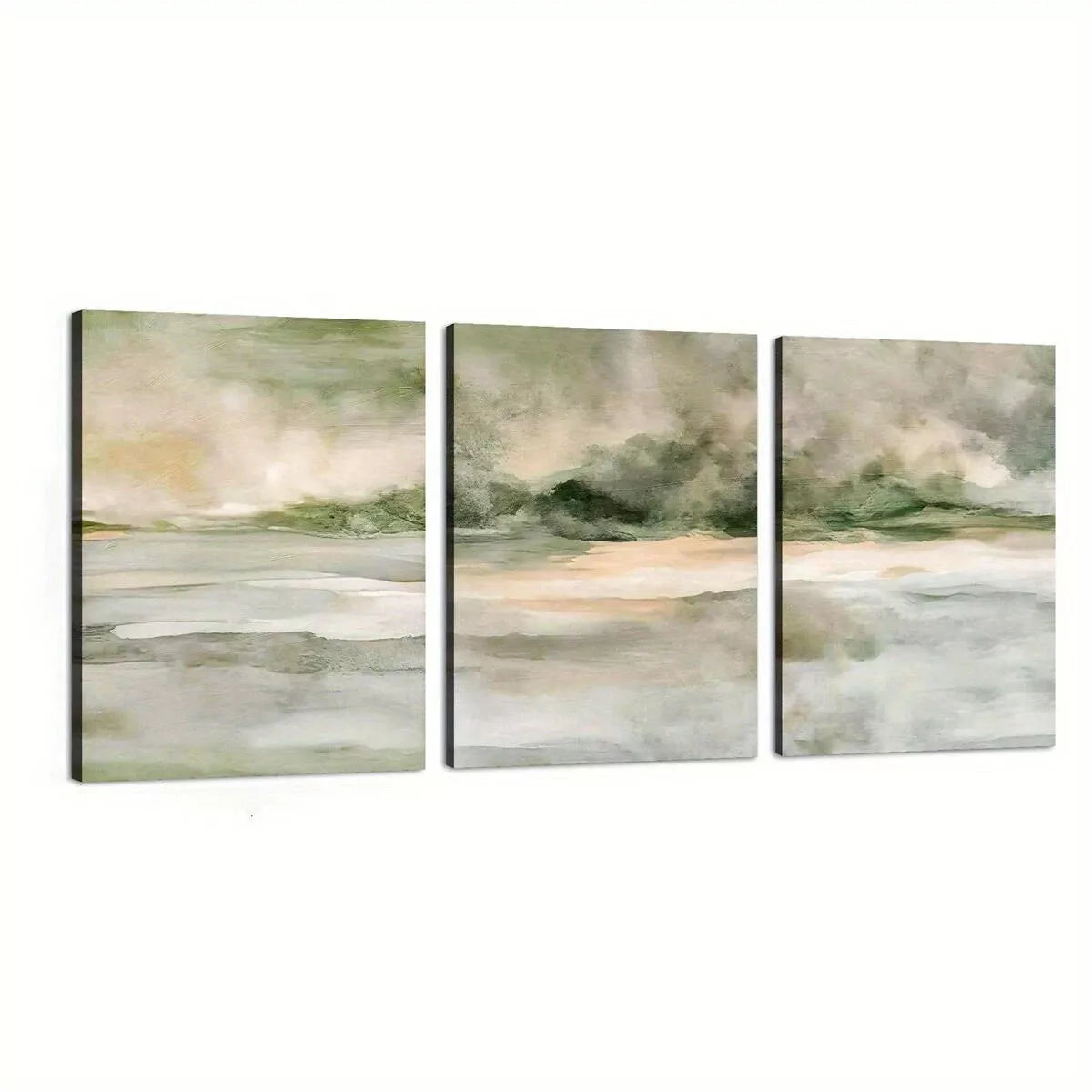 3-Piece Modern Neutral Abstract Minimalist Scenery Wall Art Set - Framed Canvas 50x70cm (20x28in) - High Quality Print - 100% Australian Made - Ready to Hang - Perfect for Living Room, Bedroom & Office Decor