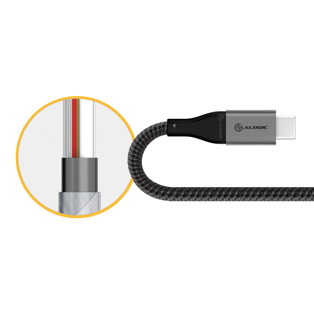 Fast Charging USB 2.0 to USB C Cable - 3A 480Mbps High Speed Data Sync - Compatible with Smartphones, Tablets, Laptops & More | Perfect for Home, Office & Travel Charging