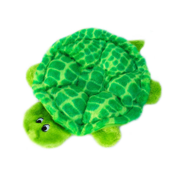 Zippy Paws Squeakie Crawler Round Turtle Plush Dog Toy with 7 Squeakers - Interactive Chew Toy for Puppies & Small Dogs, Perfect for Playtime & Training