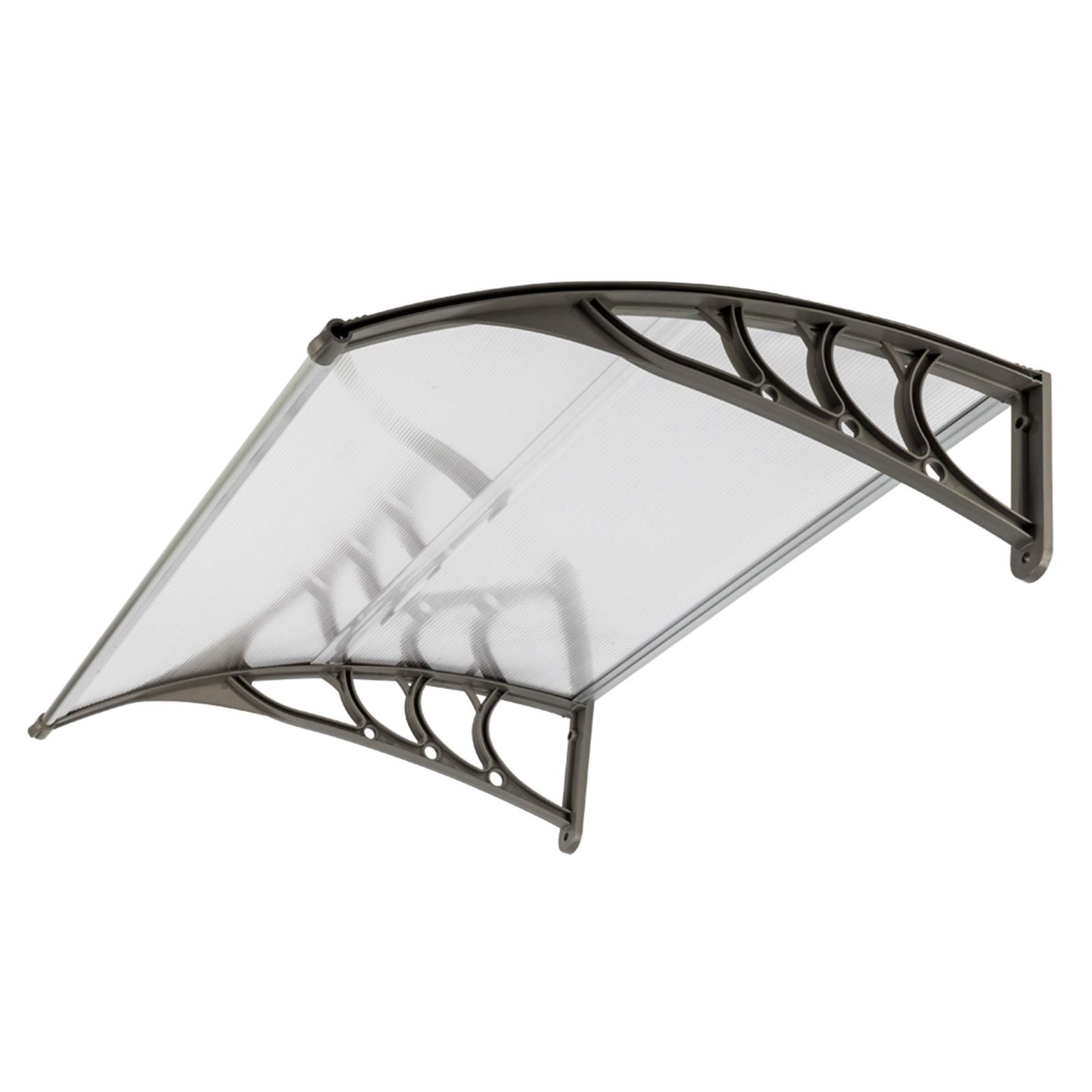 Modern Grey Patio Door Window Awning Canopy - Waterproof Rain Cover for House Exterior, Weather Protection for Doors & Windows | Perfect for Outdoor Patio, Porch & Entryway Protection