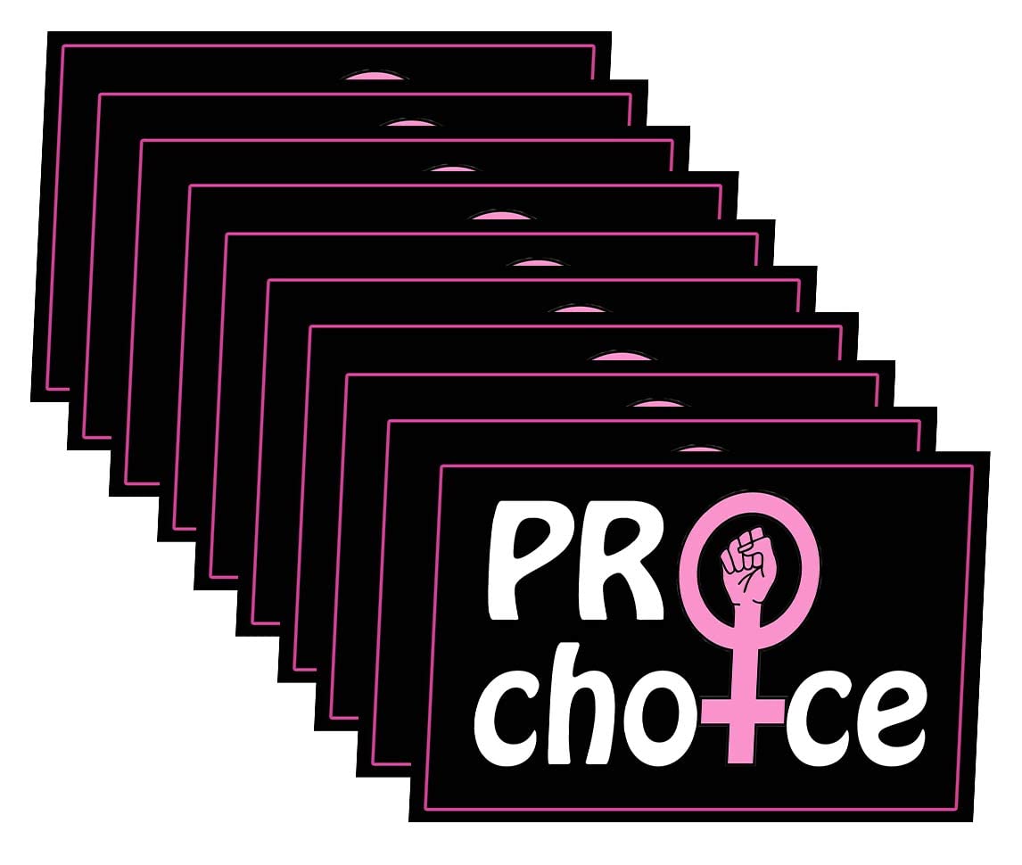 10 Pack Pro Choice Stickers - Feminist Women's Rights Uterus Decals - Waterproof Vinyl for Laptop, Car, Window & Bumper - Perfect for Activism, Protest Signs & Personal Expression