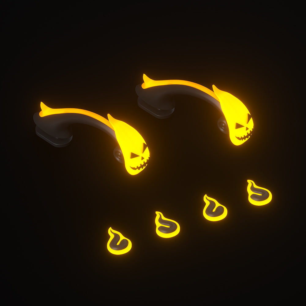 Sharkicks Pro Pumpkin Wisp Fins and Eyes - High Performance Swimming Fins for Shark Costume Accessories | Perfect for Halloween Costumes, Cosplay, and Underwater Photography