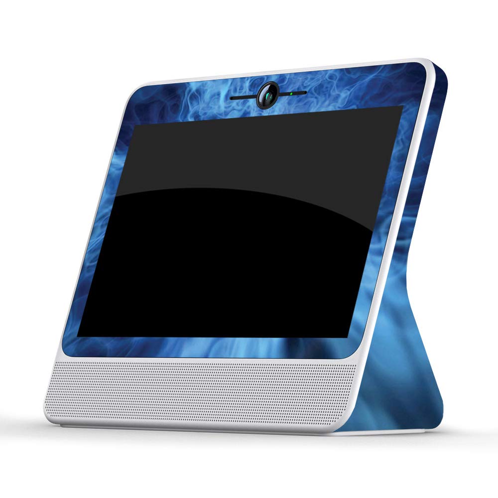 MightySkins Protective Vinyl Skin Wrap for Facebook Portal - Blue Mystic Flames Design | Durable, Scratch-Resistant Decal Cover | Easy to Apply & Remove | Made in USA | Perfect for Home, Office, and Video Calling Protection