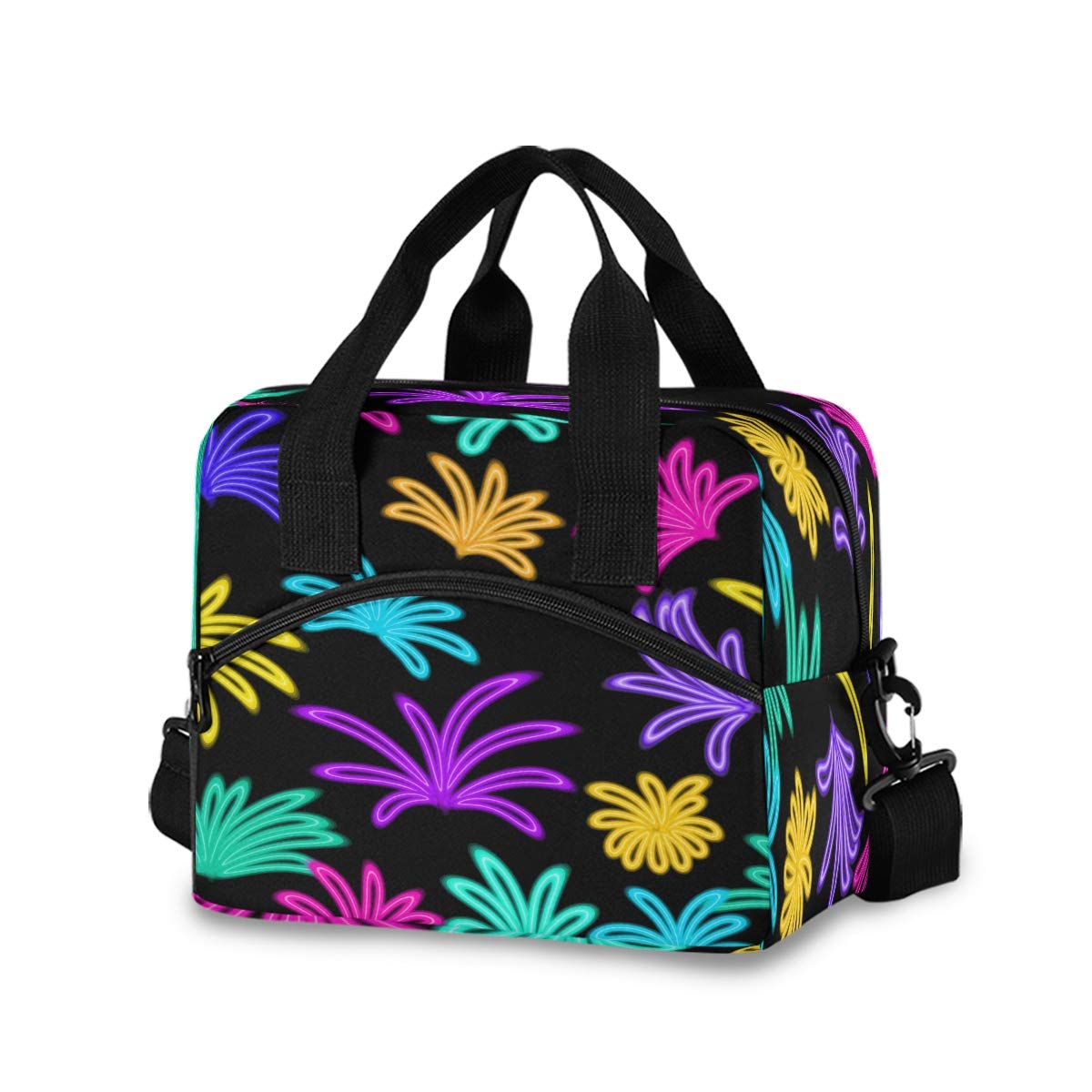SUABO Insulated Lunch Cooler Bag for Women & Men - Leakproof Reusable Lunch Box for Work, School, Picnic & Travel - BPA Free Thermal Lunch Tote with Decorative Elements