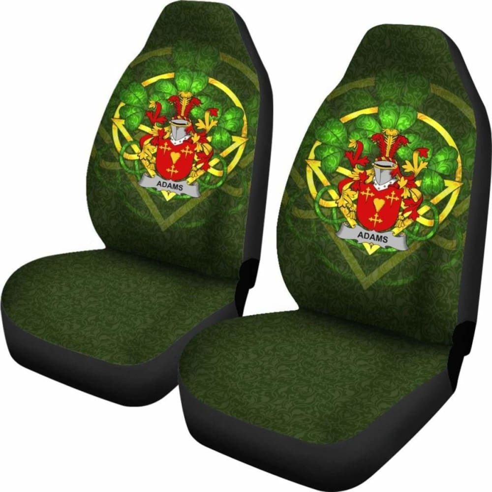 Adams Ireland Car Seat Cover Set of 2 - Celtic Shamrock Design, Universal Fit for Cars, Trucks & SUVs - Perfect for St. Patrick's Day, Irish Pride & Everyday Protection