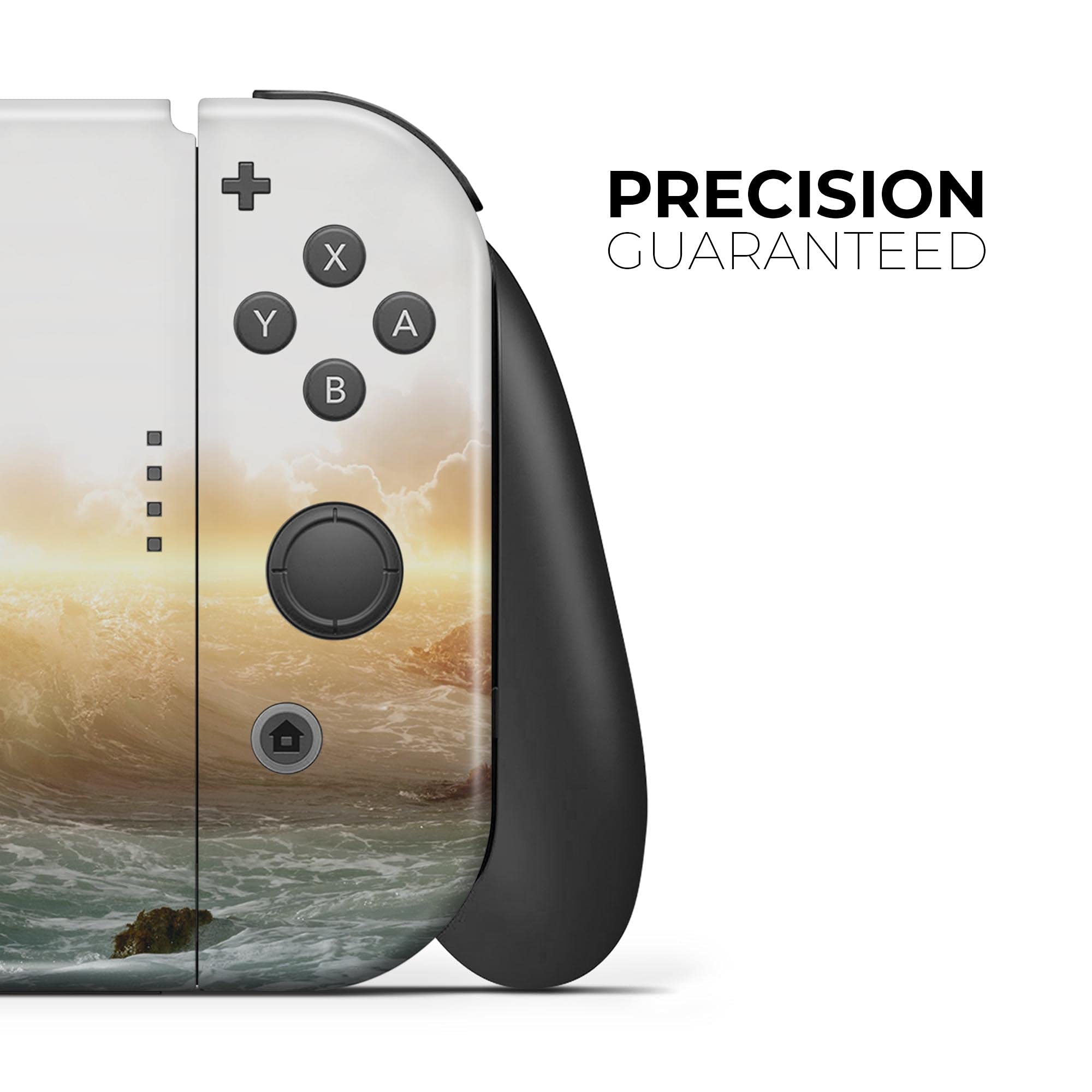 Nintendo Switch Skin Decal - Majestic Sky on Crashing Waves Vinyl Wrap Cover - Scratch-Resistant, Removable Protective Cover for Switch Console & Joy-Con - Perfect for Gaming, Travel & Home Entertainment