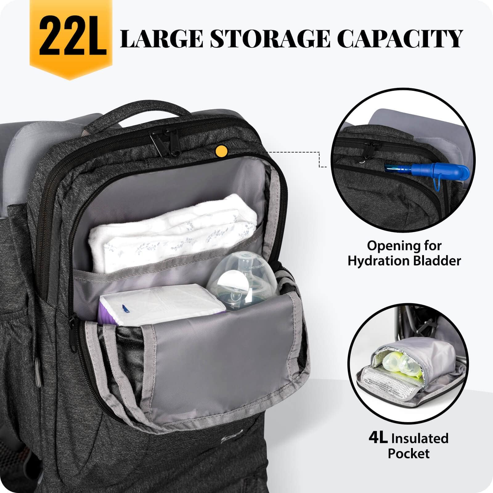 **Upgraded WIPHA Baby Backpack Carrier – Ergonomic Hiking Carrier with Safety Seat, Lightweight & Large Capacity for Toddlers (Black) – Perfect for Outdoor Adventures, Travel & Daily Use**
