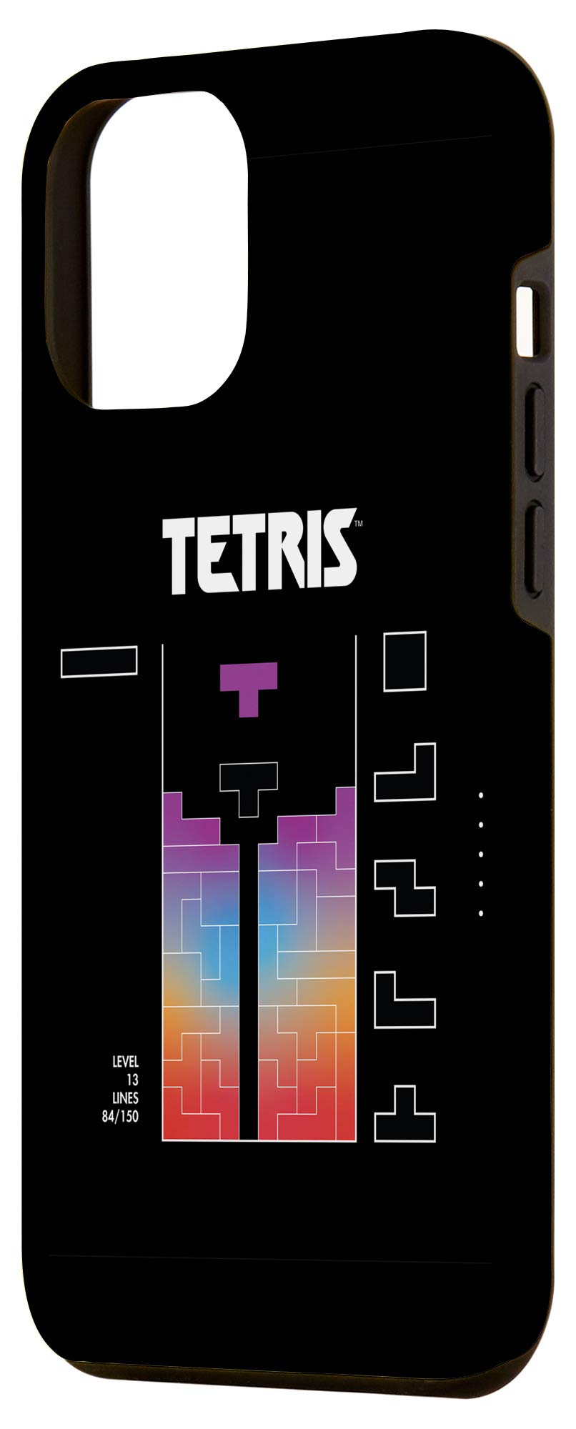 iPhone 12 Pro Max Case - Color Fade Tetris Design | Shockproof Protective Cover for iPhone 12 Pro Max | Perfect for Gaming, Travel & Everyday Use