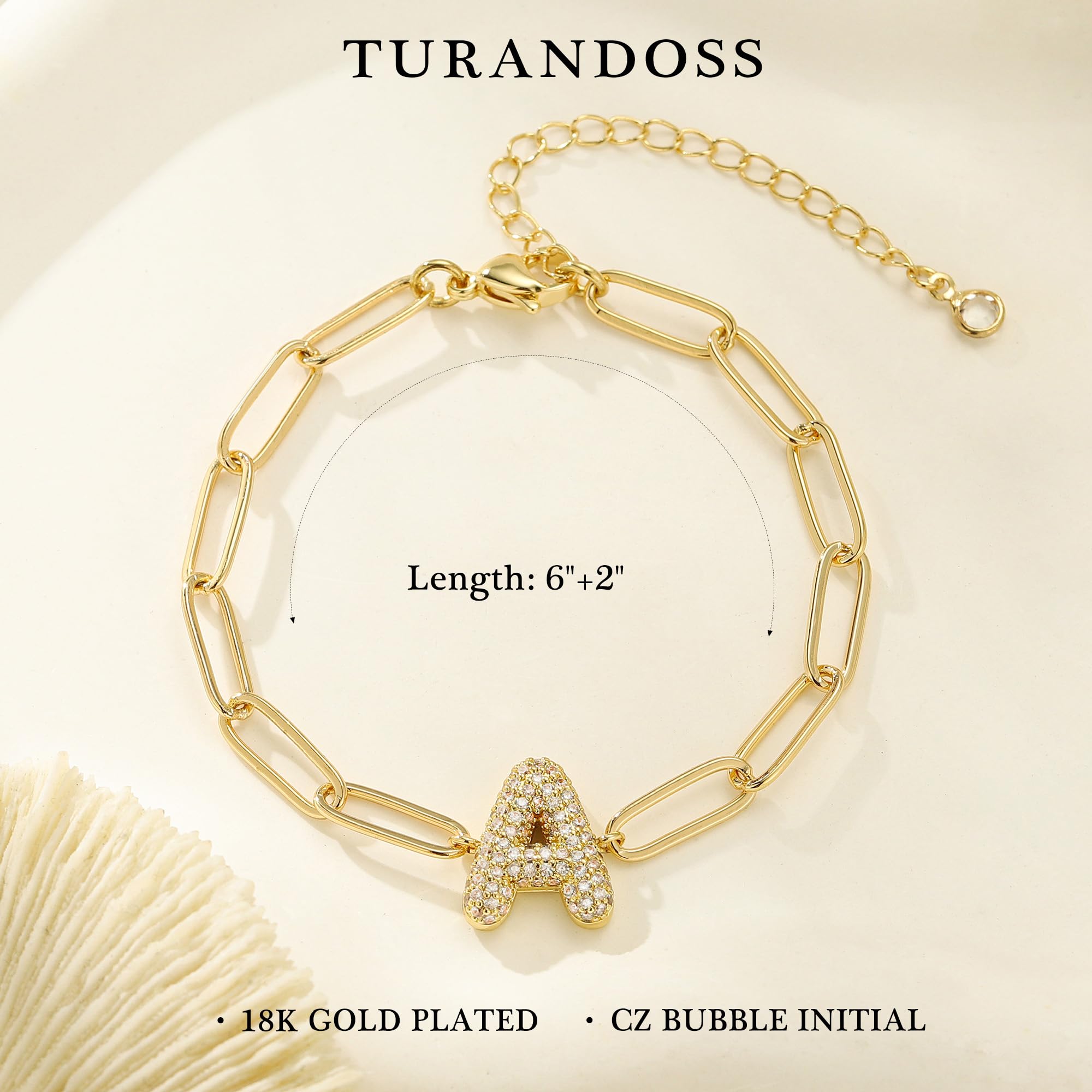 18K Gold Plated Initial Bracelet for Women - Personalized A-Z CZ Bubble Letter Dainty Gold Bracelet | Elegant Jewelry Gift for Teen Girls, Bridesmaids, Birthday & Special Occasions | Perfect for Everyday Wear, Parties & Gifting