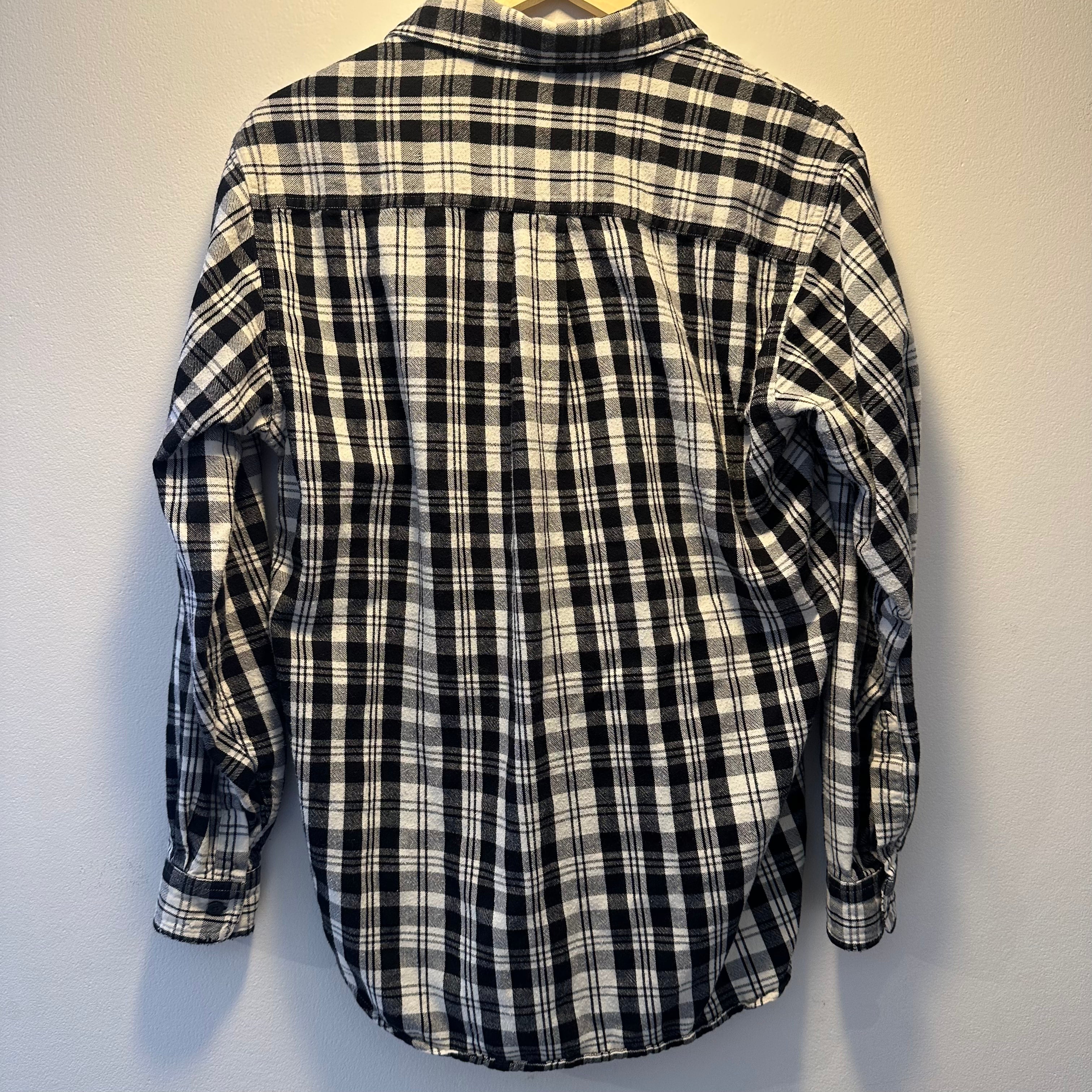 Black and White Plaid Shirt for Men & Women - Stylish Casual Button Down Top for Everyday Wear | Perfect for Office, Outings, and Date Nights