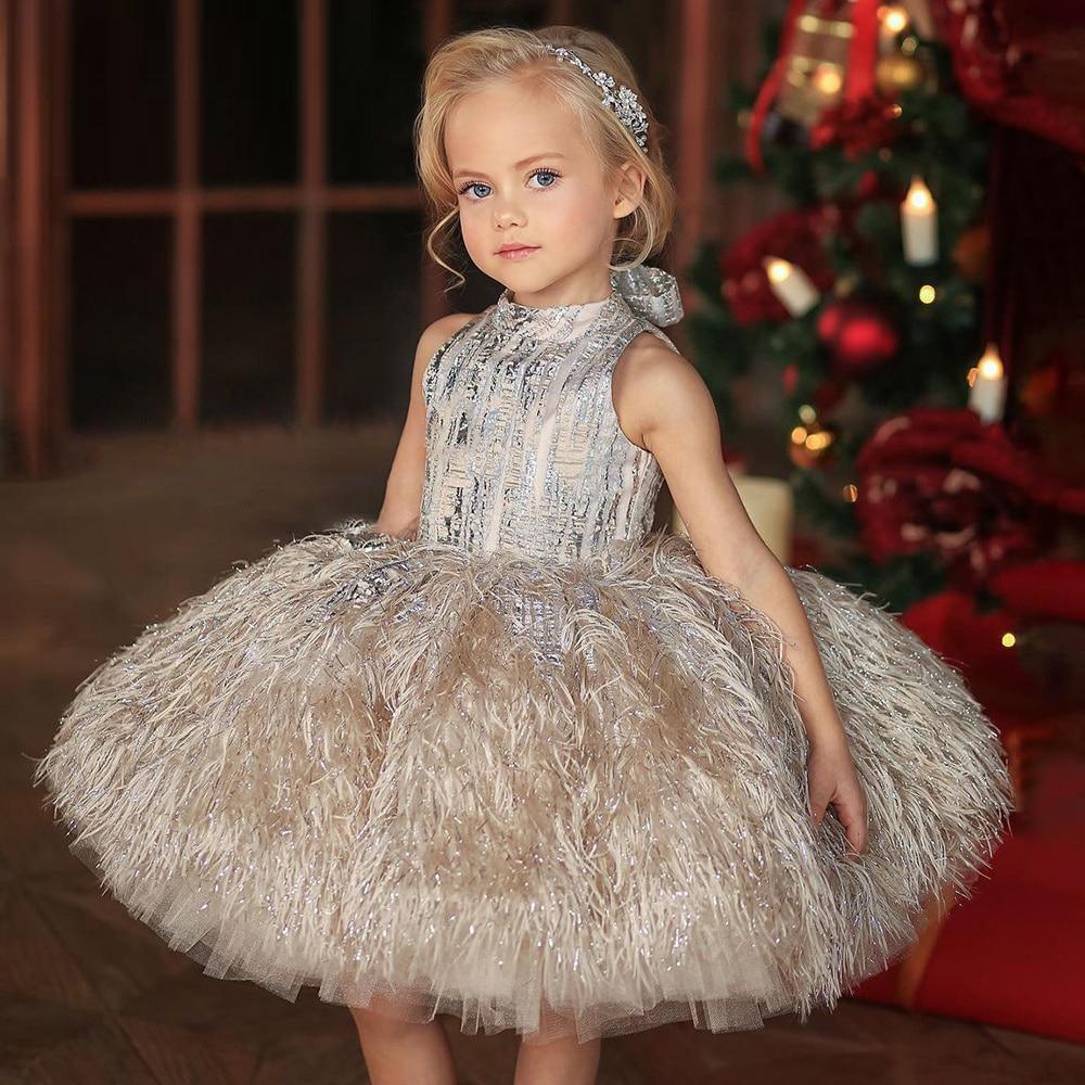Puffy Little Princess Dress for Girls - Elegant & Comfortable Party Gown for Birthday, Wedding & Special Occasions