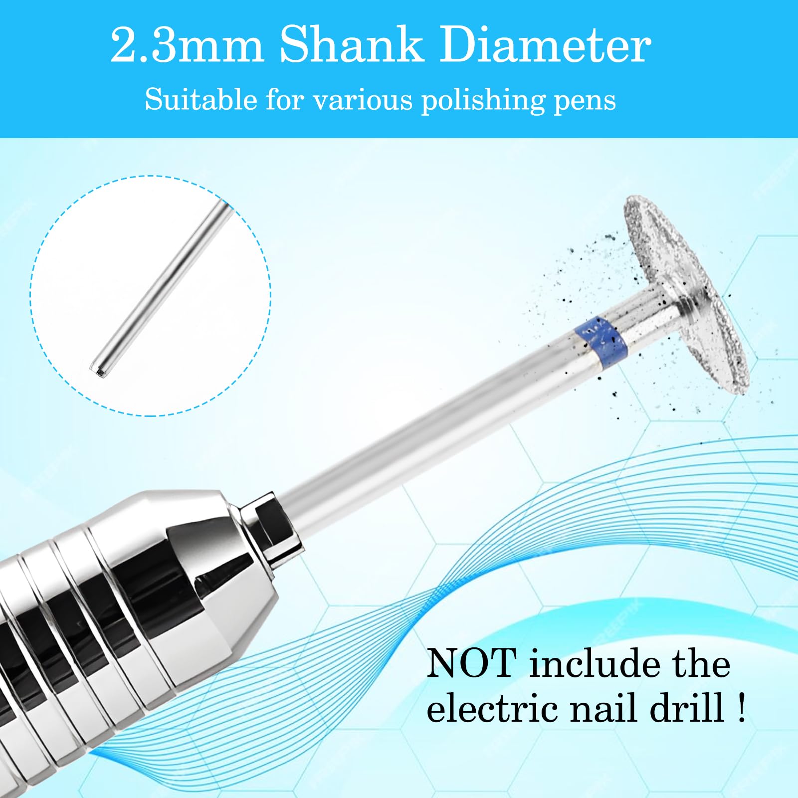 Jeffdad 3 Pcs Disc Nail Drill Bits - Electric Foot File & Pedicure Drill Bits for Callus Remover, Professional Manicure & Pedicure Tools (No.103) - Perfect for Salon, Spa & At-Home Nail Care