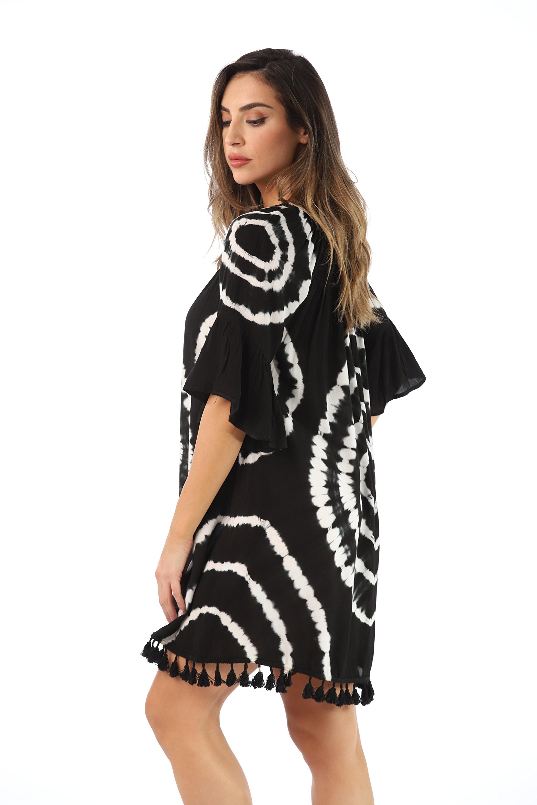 Riviera Sun Tassel Fringe Convertible Tunic Top Swim Cover Up - Stylish Beachwear for Women | Perfect for Poolside, Vacation & Summer Outfits