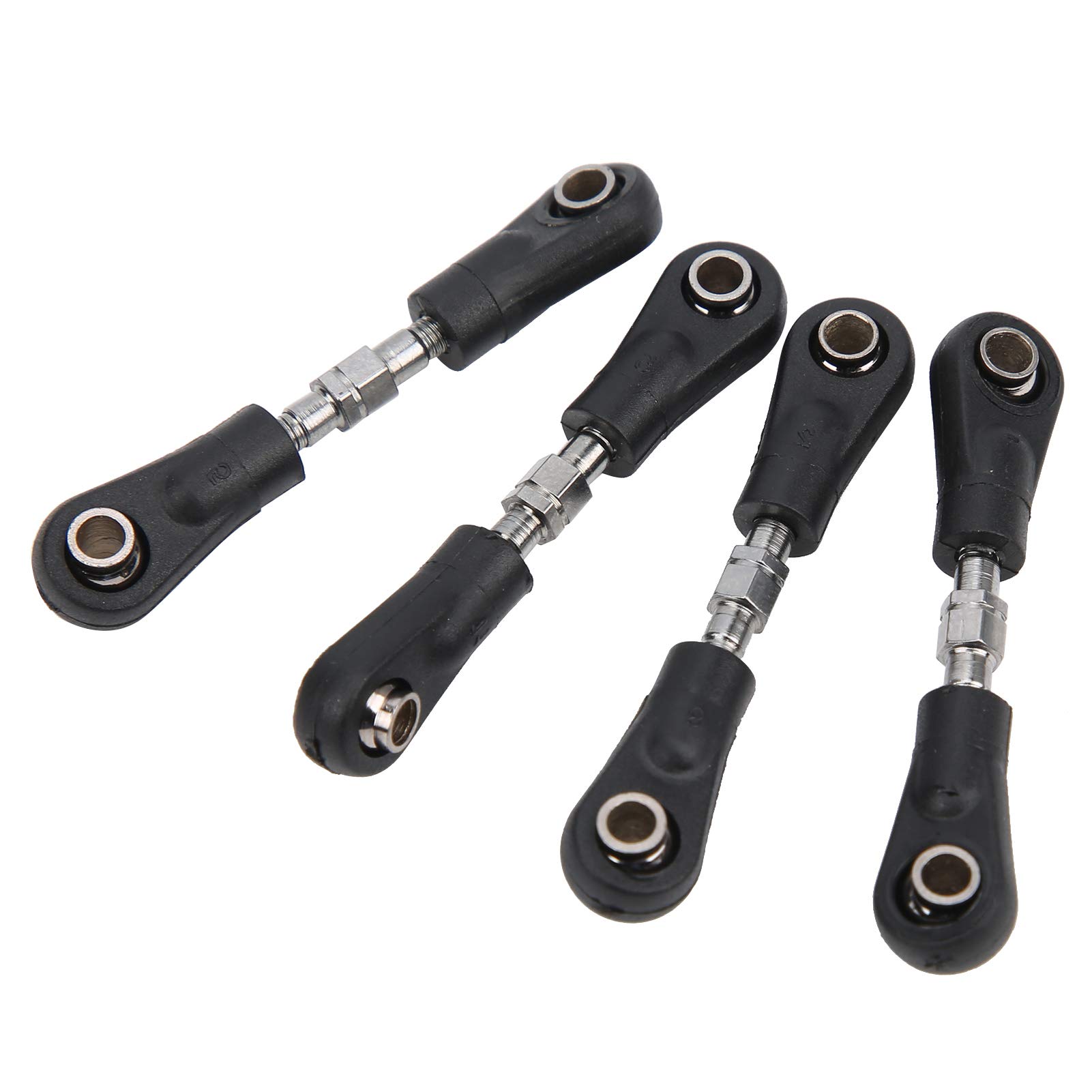 4Pcs RC Car Steering Tie Rod Set - Durable 1/10 Scale RC Crawler Upgrade Parts (46-55mm) for Off-Road RC Vehicles & Rock Crawling Scenes