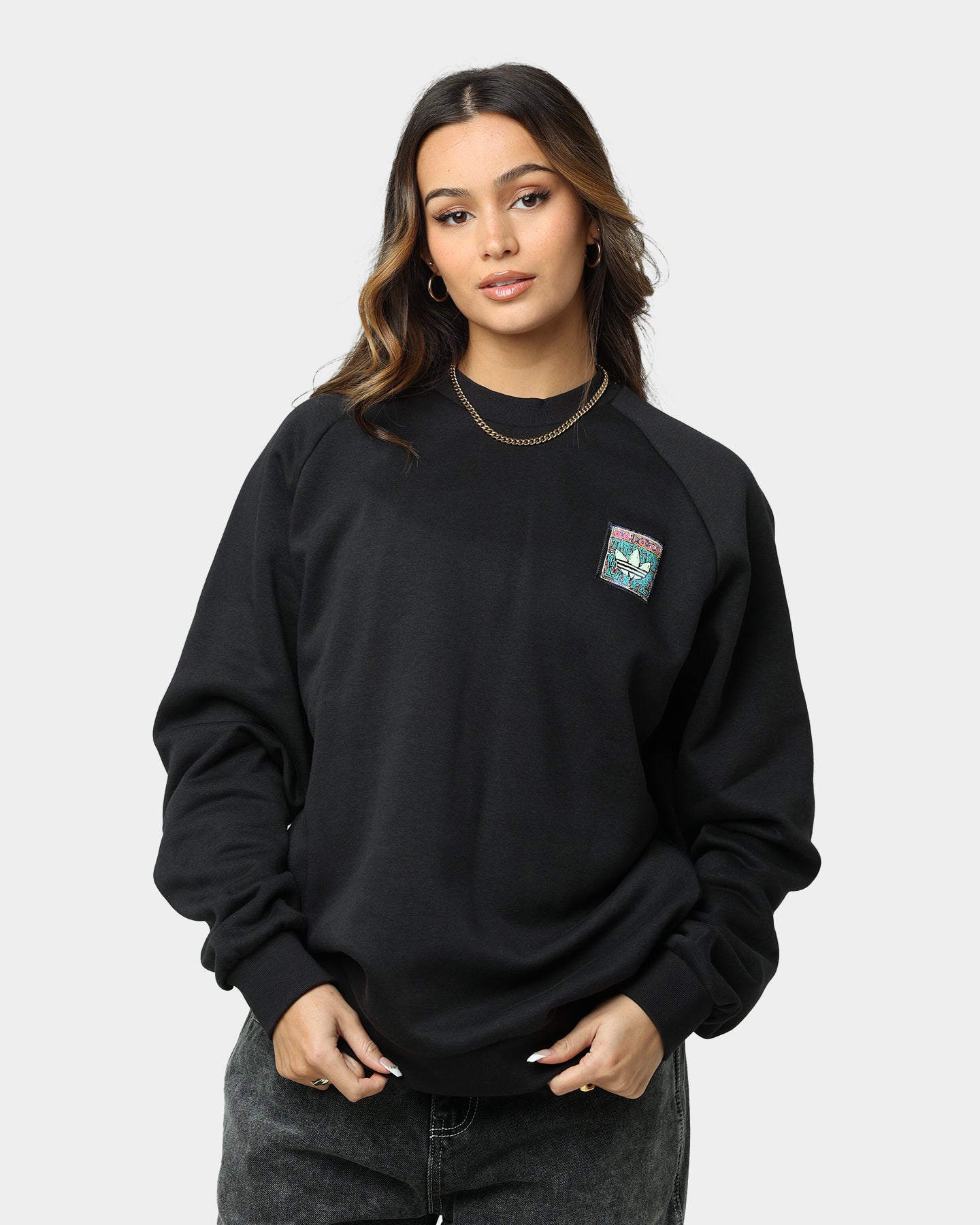 Adidas Originals Men's Black Sweatshirt | Casual Pullover Hoodie for Streetwear & Gym | Perfect for Everyday Wear & Workouts