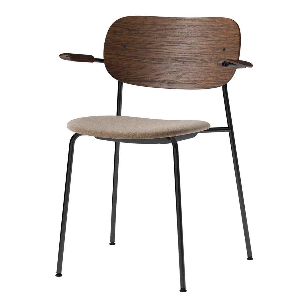 Modern Wooden Dining Chairs with Armrests & Upholstered Seats - Comfortable Kitchen, Dining Room, and Breakfast Nook Furniture for Home Decor